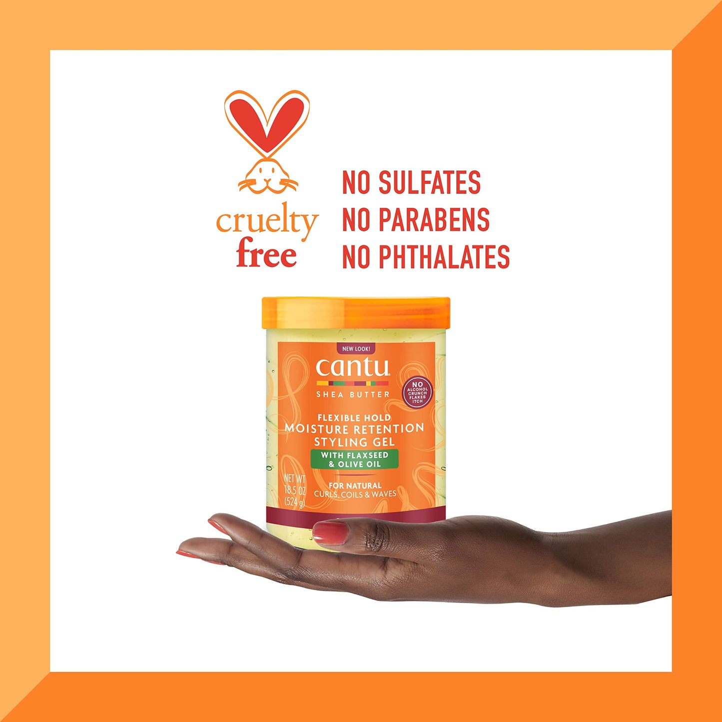 White Smoke Moisture Retention Styling Gel With Flaxseed and Olive Oil - Flexible Hold by Cantu for Unisex - 18.5 oz Gel