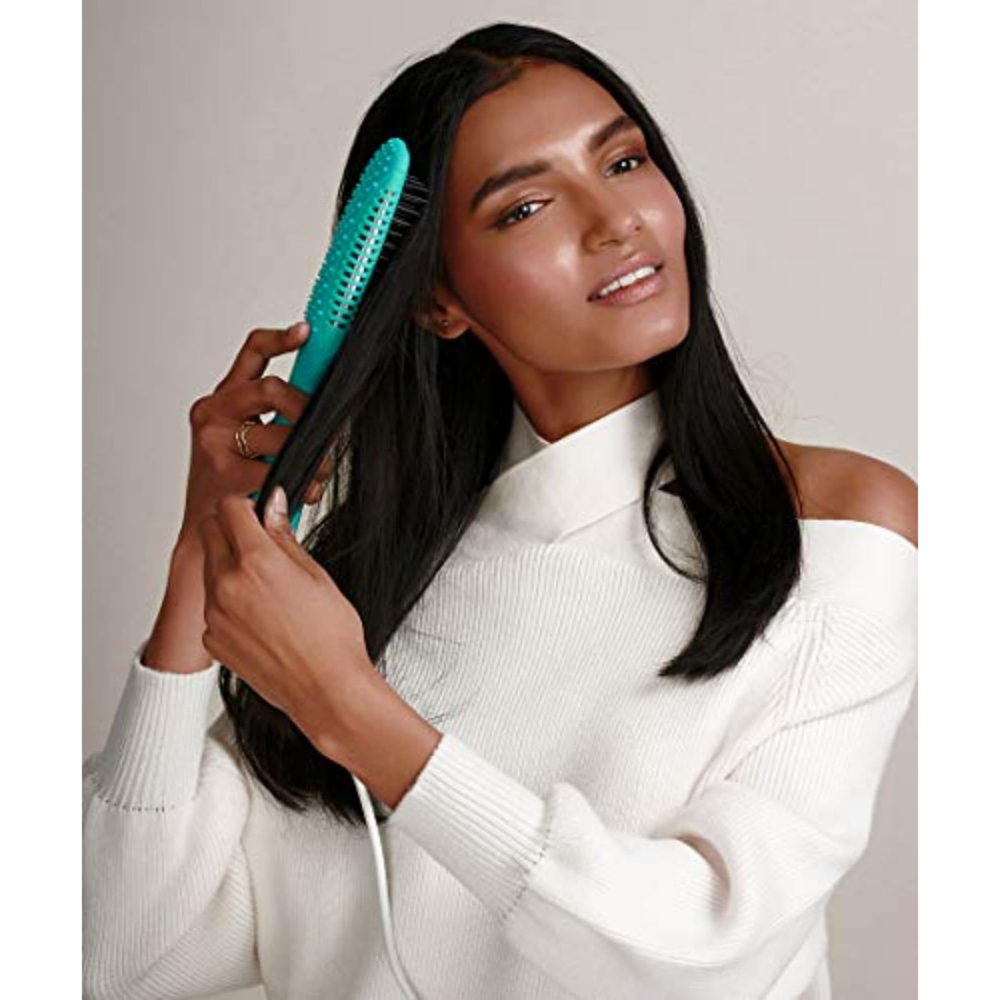 Light Gray Moroccanoil Smooth Style Ceramic Heated Brush
