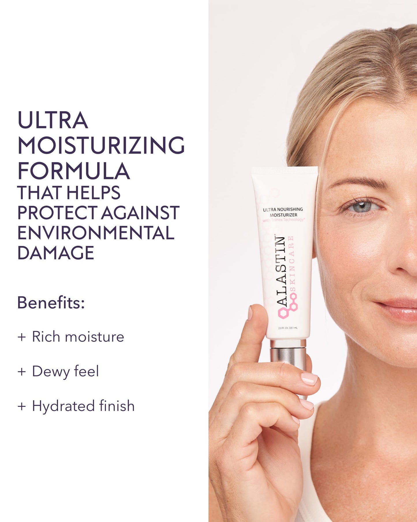 White Smoke ALASTIN Skincare Ultra Nourishing Face Moisturizer Cream (2 oz) | Daily Hydrating Lotion For Dry Skin | Supports New Collagen & Elastin Production