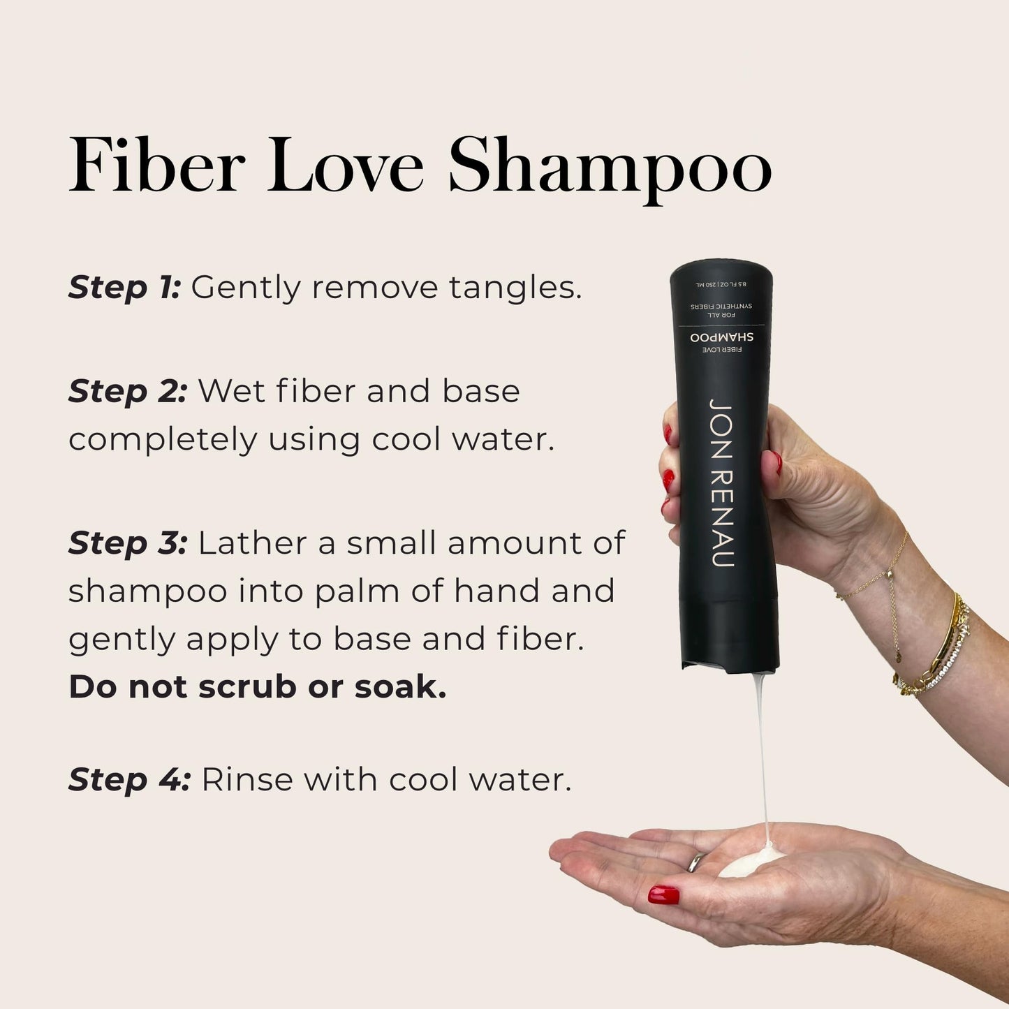 Misty Rose Jon Renau Fiber Love Wig Care Bundle, Synthetic Wig Shampoo and Leave In Conditioning Spray, Sulfate and Paraben Free Wash and Detangling System for Synthetic Wigs and Hair Extensions