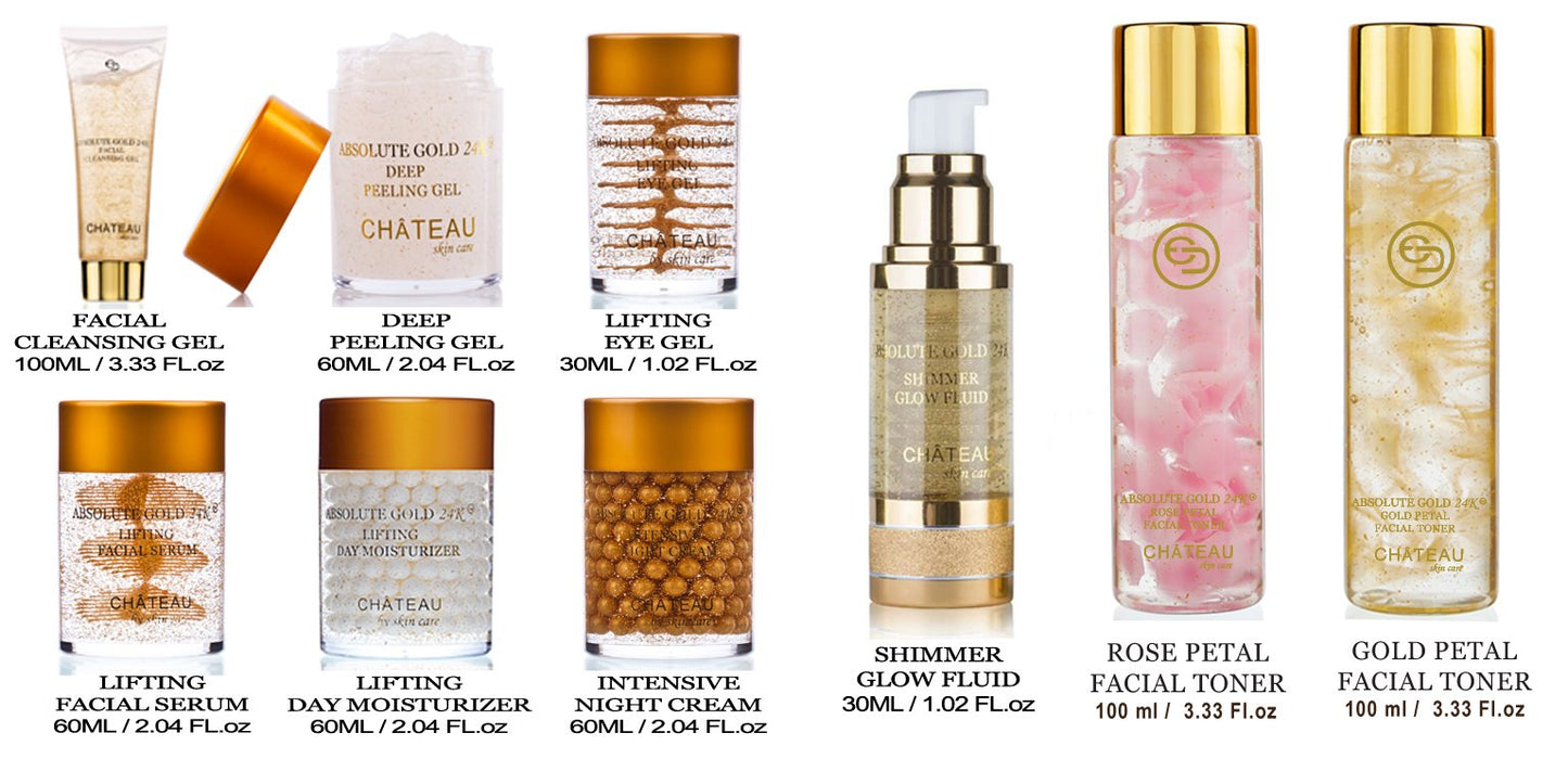 White Smoke Absolute Gold 24K Gold Petal Facial Toner - 24 Karat Gold/Collagen. for All Skin Types. 3.33 Fl.oz - 100 ml.