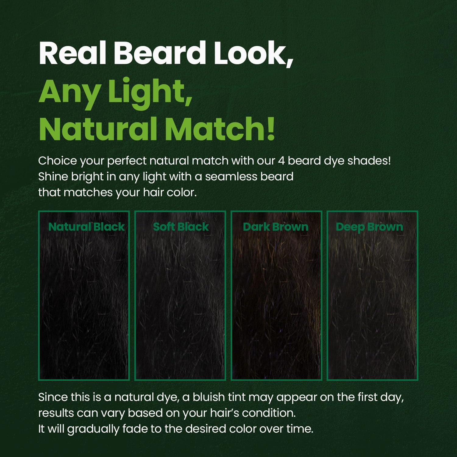 Black Herb For Men Mustache & Beard Dye (Nature Black, 1 Pack), PPD-Free Ammonia-Free, Vegan with Natural Ingredients, Gentle for Sensitive Skin, No Skin Irritation