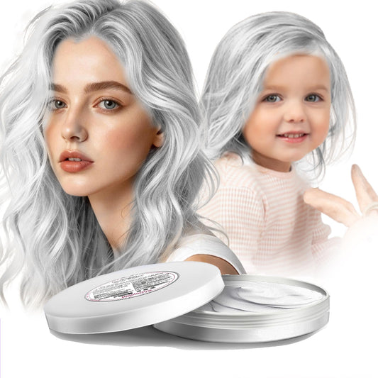 White Smoke HaiolorPro White Temporary Hair Color Wax, Temporary Hair Color Dye for Kids Washable, Natural Instant Color Wax Hairstyle Cream Hair Pomades for Women & Men Party Cosplay Halloween Valentines Day