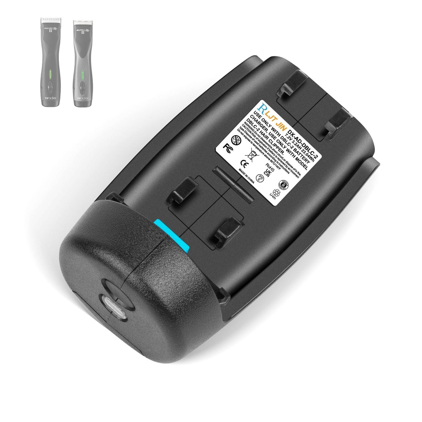 White Smoke RLJT JIN DBLC-2 Battery Replacement for Andis Supra ZR II and Pulse ZR II Cordless Clippers Fits for 79025 79170 79005 560470 561458 Models Long Lasting High Capacity