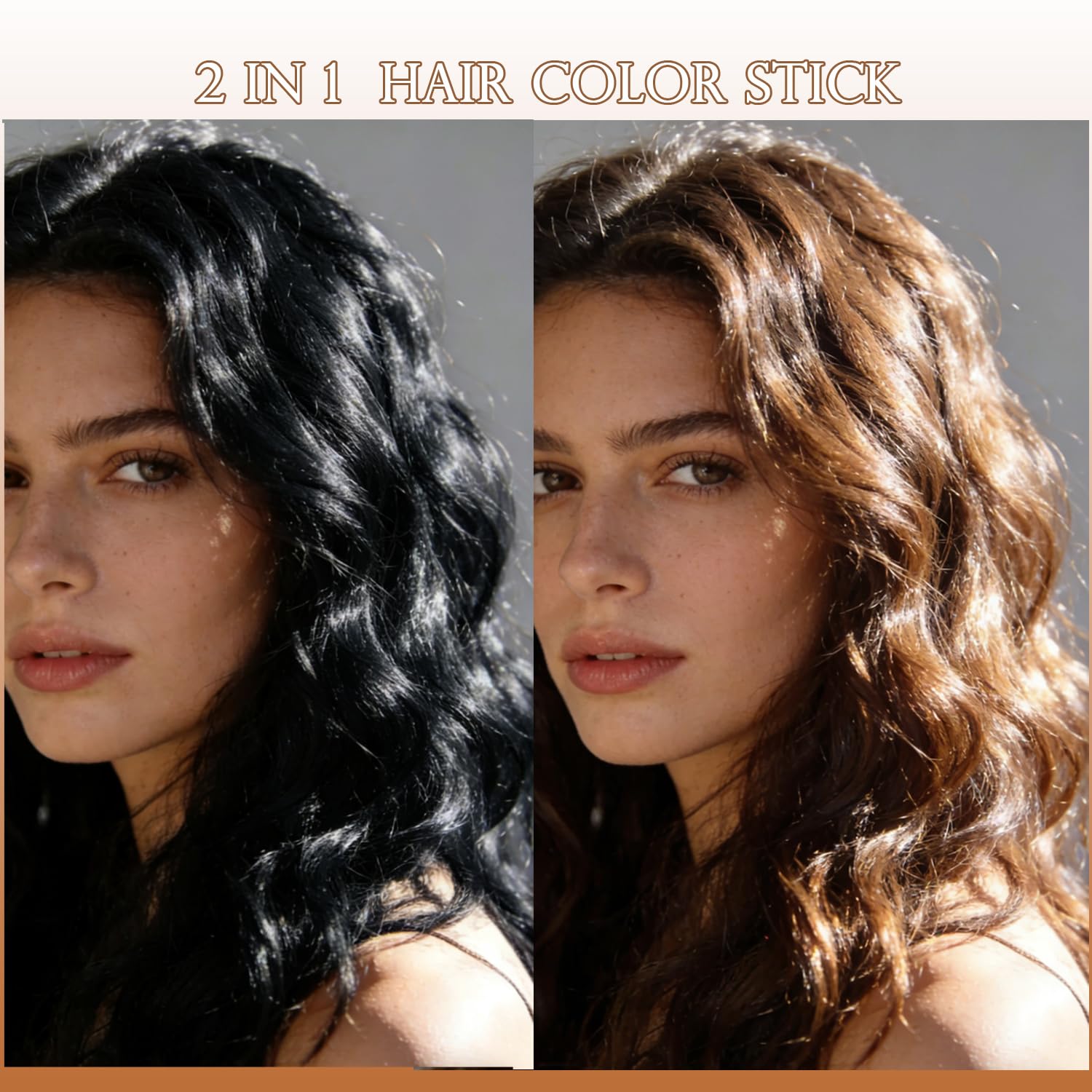 Black Aaiffey Hair Touch-Up Stick, Root Touch Up Hair Color for Gray Coverage,Hairline Powder for Root Long Lasting Root Cover Up Thinning Edges,Quick Cover for Women & Men