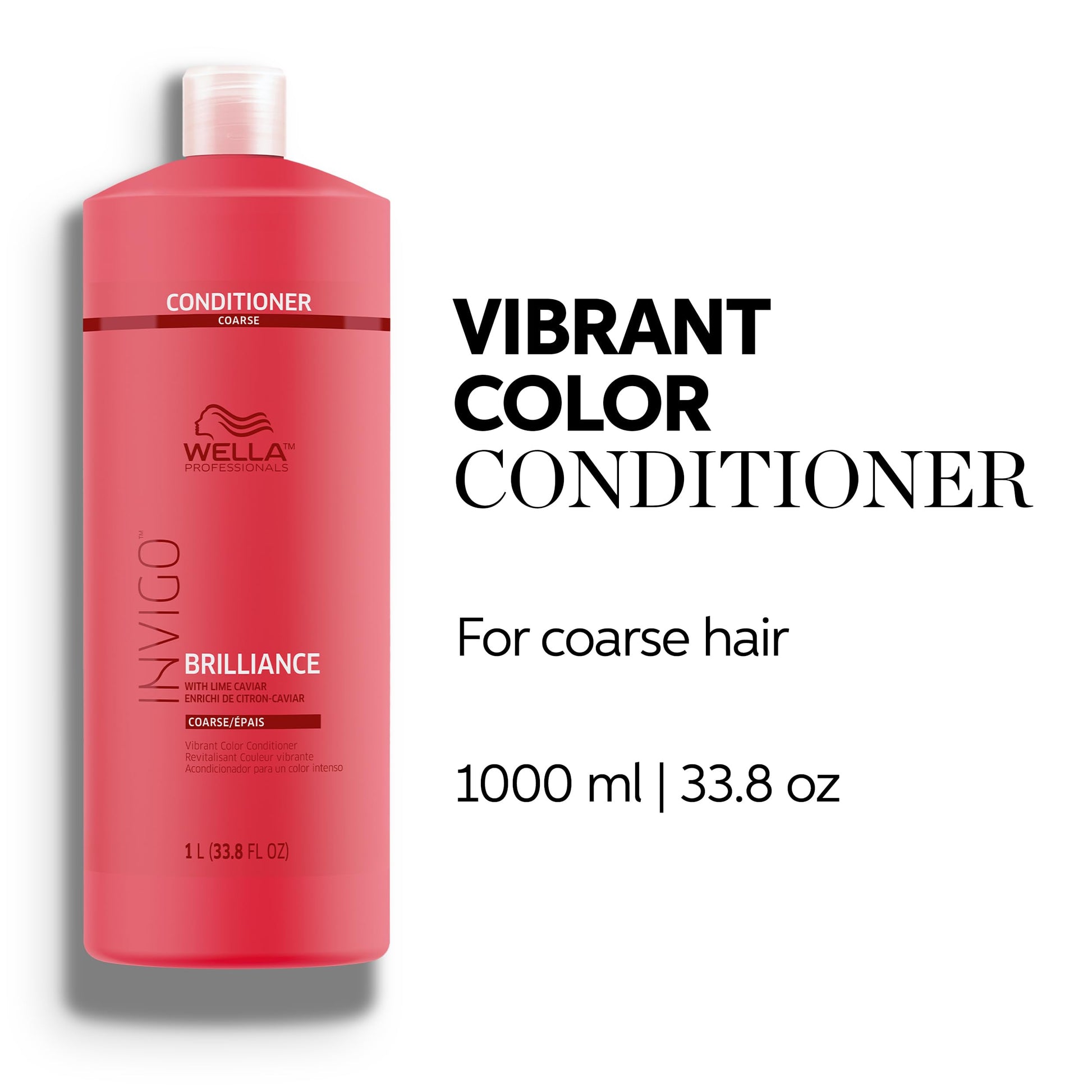 White Smoke Wella Professionals Invigo Brilliance Conditioner for Coarse Hair | Color Protection & Vibrancy | 33.8 Fl Oz