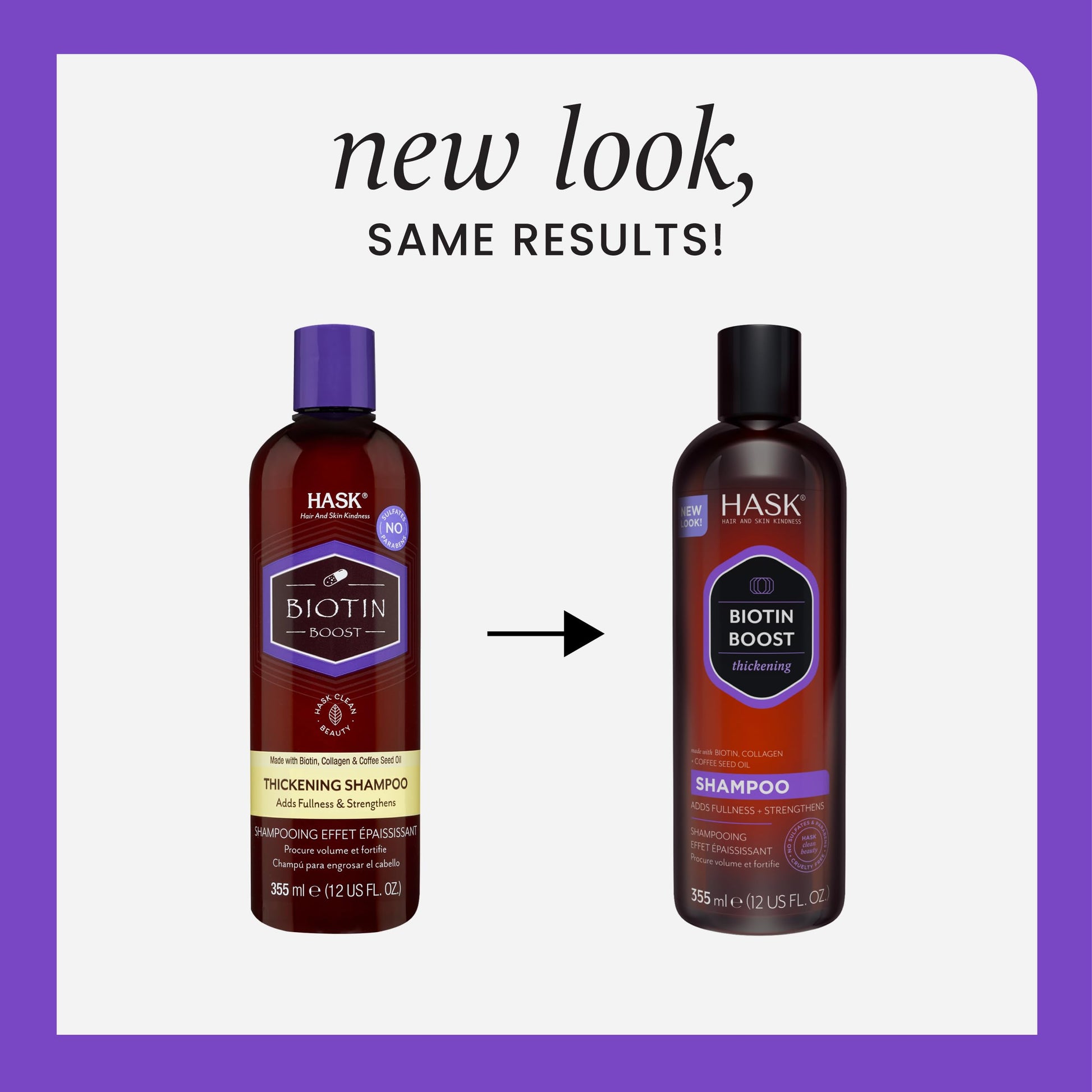 White Smoke HASK Biotin Boost Thickening Shampoo, 12 Fl Oz
