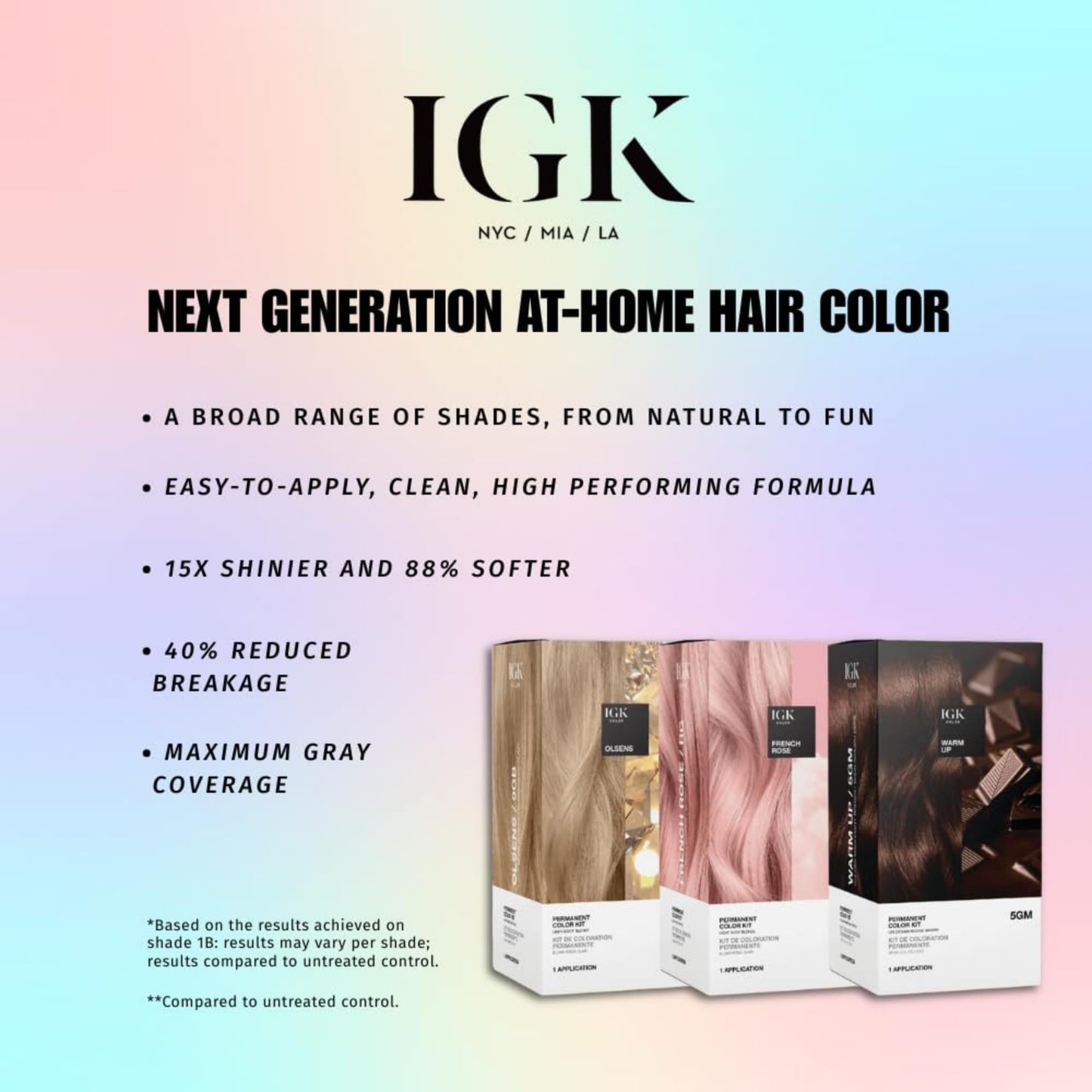 Pale Turquoise IGK Permanent Hair Dye Color Kit | 9NA Surf Club - Light Cool Blonde | 100% Gray Color Coverage + Strengthen + Shine | Ammonia Free