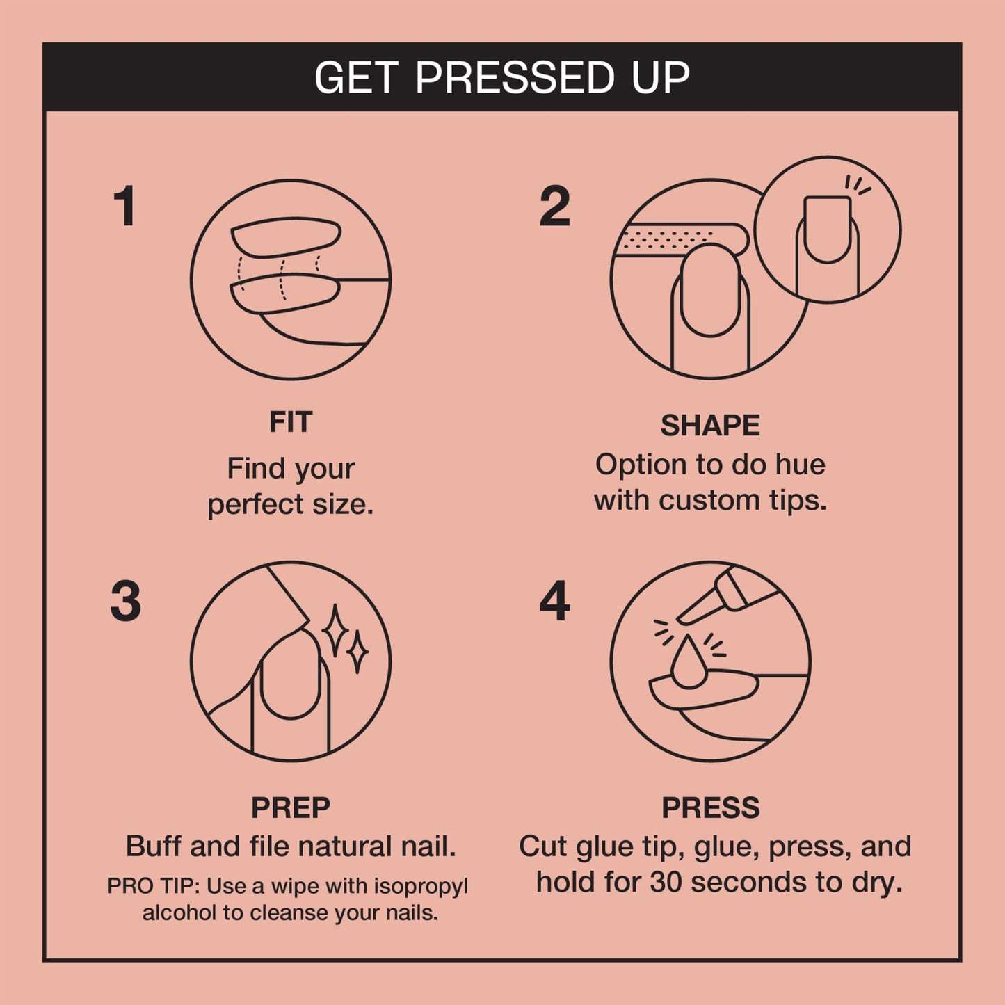 Light Pink OPI On Point Fluent in French | Short Squoval Nude Pink & White French Tip Press On Nails | 30 Count with Nail Glue | Long Lasting, Reusable, Non-damaging