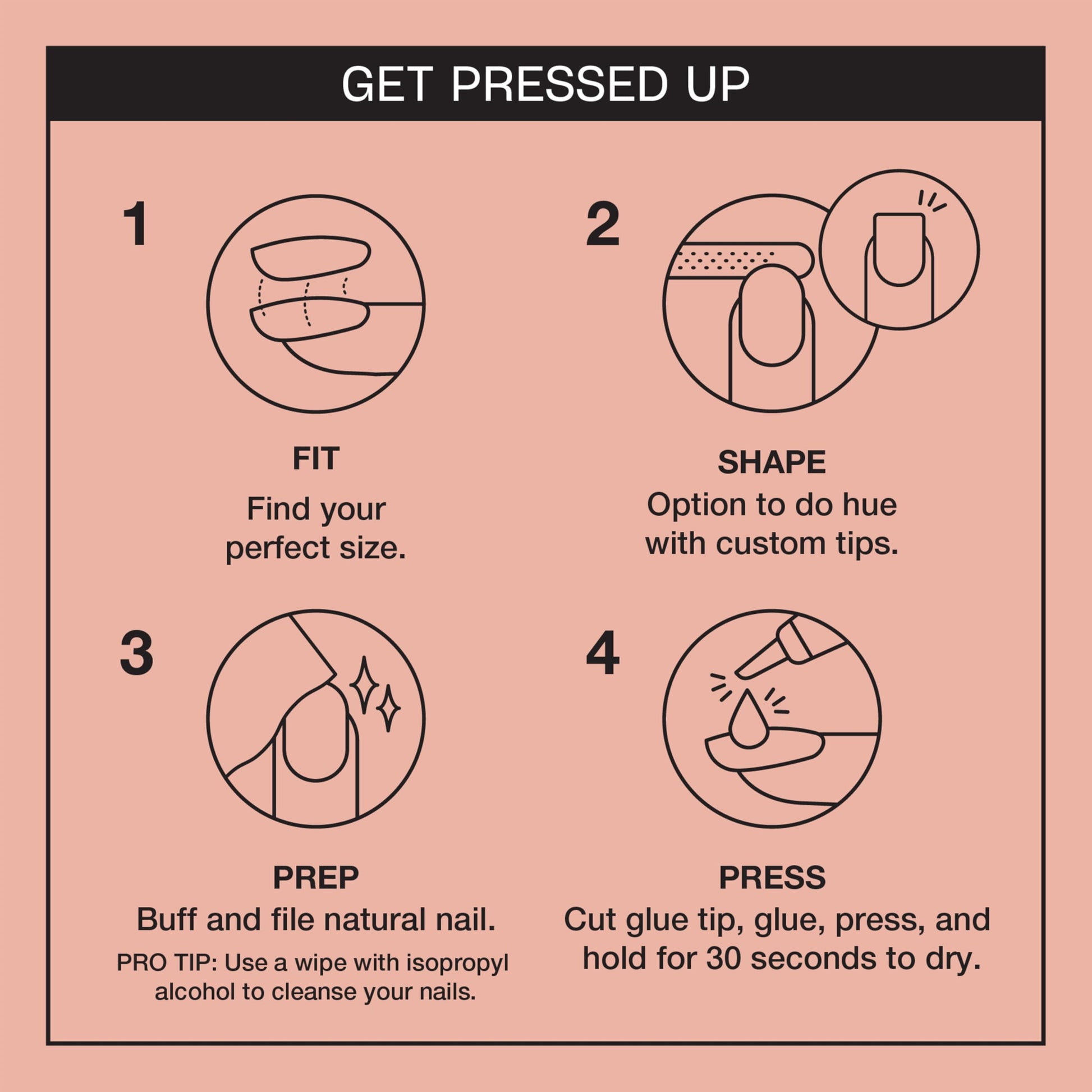 Light Pink OPI On Point Fluent in French | Short Squoval Nude Pink & White French Tip Press On Nails | 30 Count with Nail Glue | Long Lasting, Reusable, Non-damaging