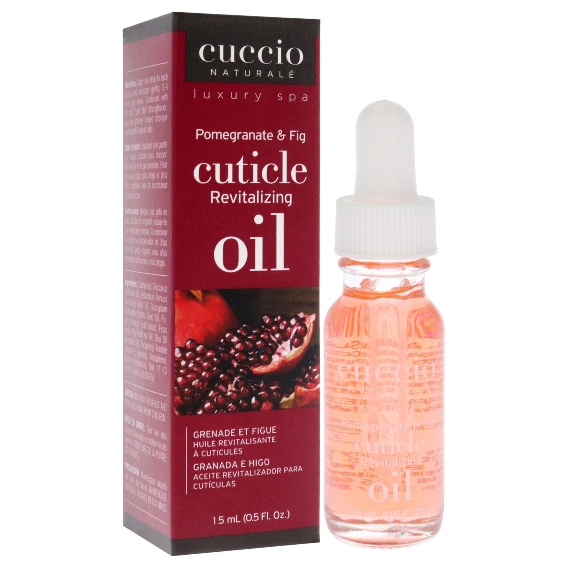 White Smoke Cuccio Naturale Cuticle Oil - Revitalizing Pomegranate & Fig - Repairs Skin & Nails - 0.5 Oz
