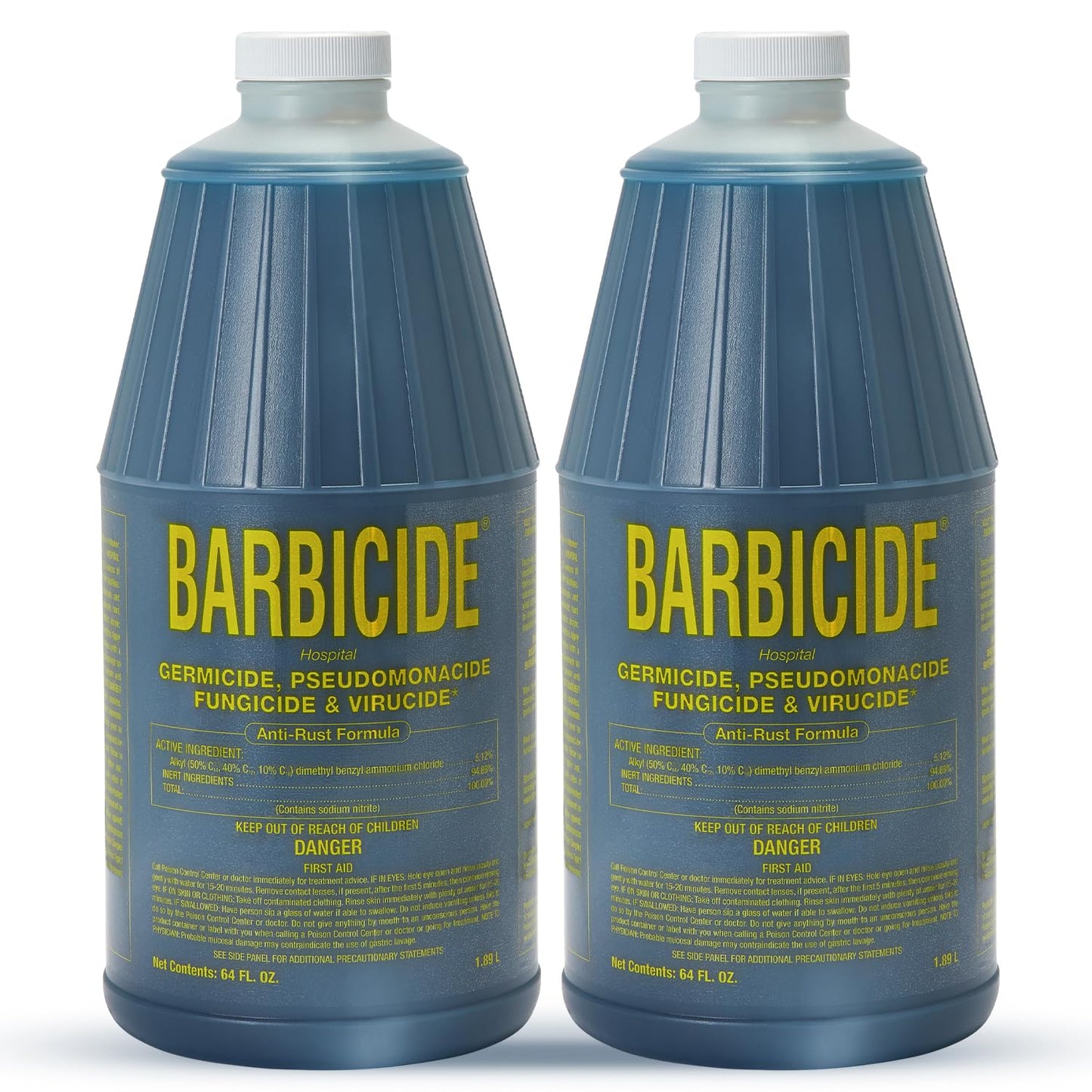 White Smoke BARBICIDE Half Gallon Disinfectant Concentrate – 2 Pack | EPA-Registered, Hospital-Grade Germicide for Salons & Barbershops | Anti-Rust Solution for Shears, Combs & Professional Tools
