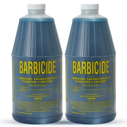 White Smoke BARBICIDE Half Gallon Disinfectant Concentrate – 2 Pack | EPA-Registered, Hospital-Grade Germicide for Salons & Barbershops | Anti-Rust Solution for Shears, Combs & Professional Tools