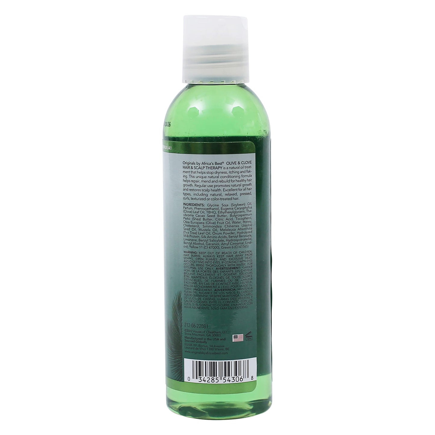 White Smoke Originals by Africa's Best Olive & Clove Oil Therapy, Natural Treatment That Helps Repair Dry, Weak or Brittle Hair, Scalp Dryness, Itching and Flaking, 6 oz