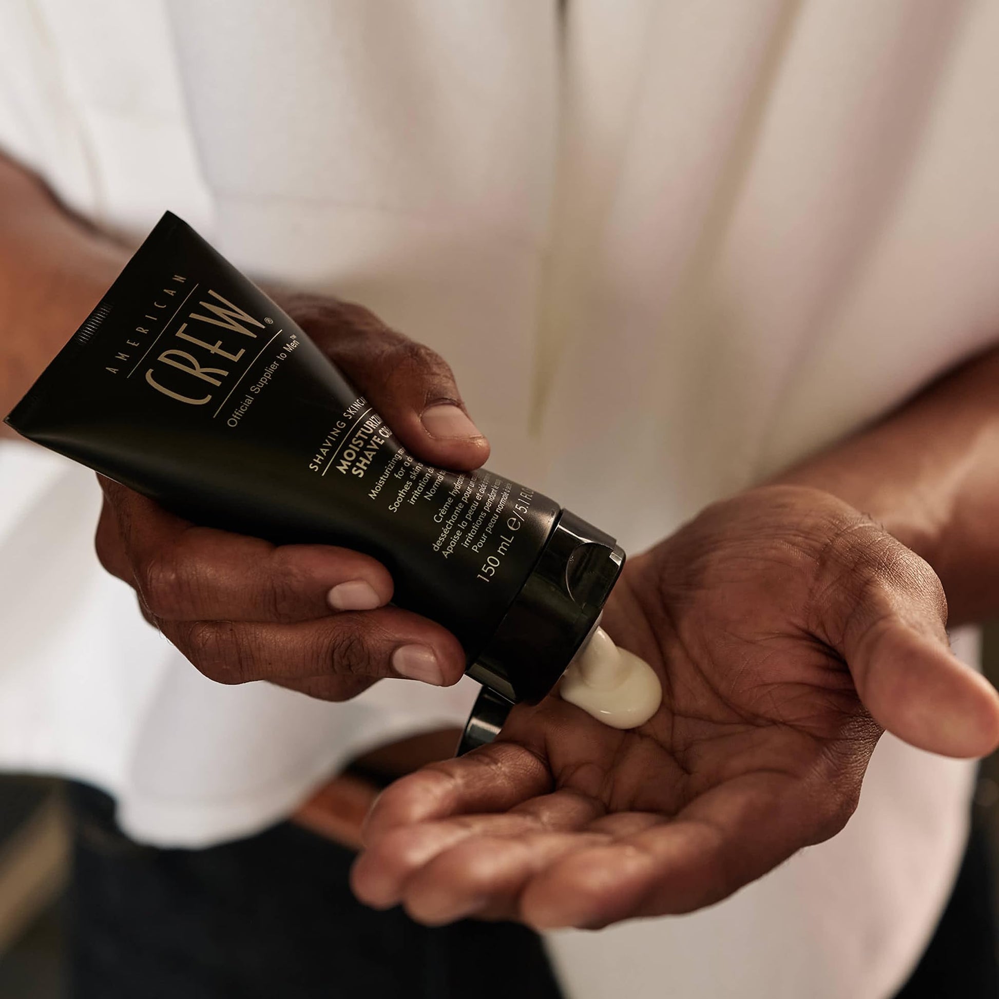 Black American Crew Shave Cream for Men, Moisturizing Shave Cream, 5.1 Fl Oz