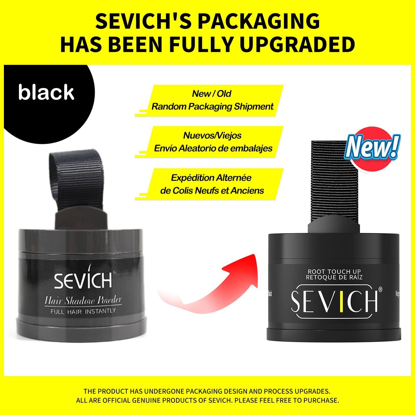 White Smoke Sevich Hairline Powder,Instantly Conceals Hair Loss, Root Touch up Powder, Hair Shadow Toppers for Women & Men, Touch Up for Thinning Gray Hair, Windproof & Sweatproof,Black