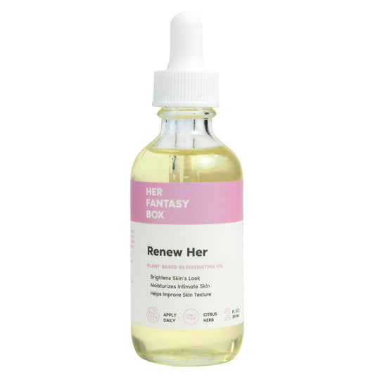 White Smoke Her Fantasy Box Renew Her | Natural Rejuvenating Yoni Oil for Dark Spots, Ingrown Hair, and Skin Brightening - Nourishing, Moisturizing Formula for All Skin Types