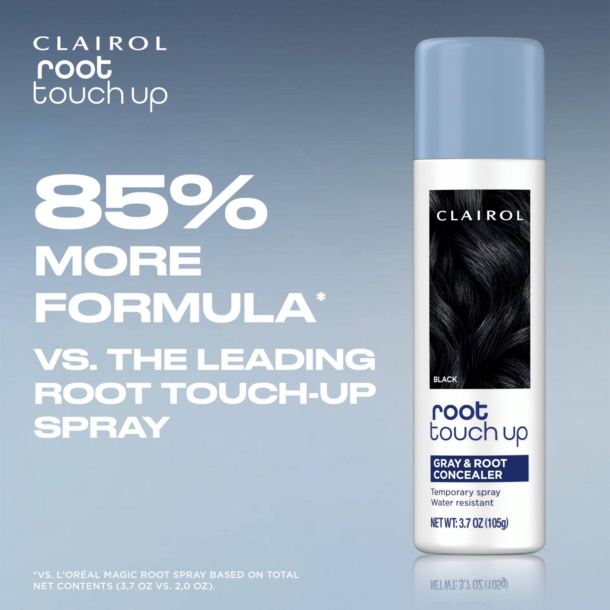 Light Steel Blue Clairol Root Touch-Up Temporary Hair Coloring Spray, Medium Brown Hair Color | Instant Natural-Looking Gray Root Coverage | Ammonia Free | Lightweight Formula | Pack of 1