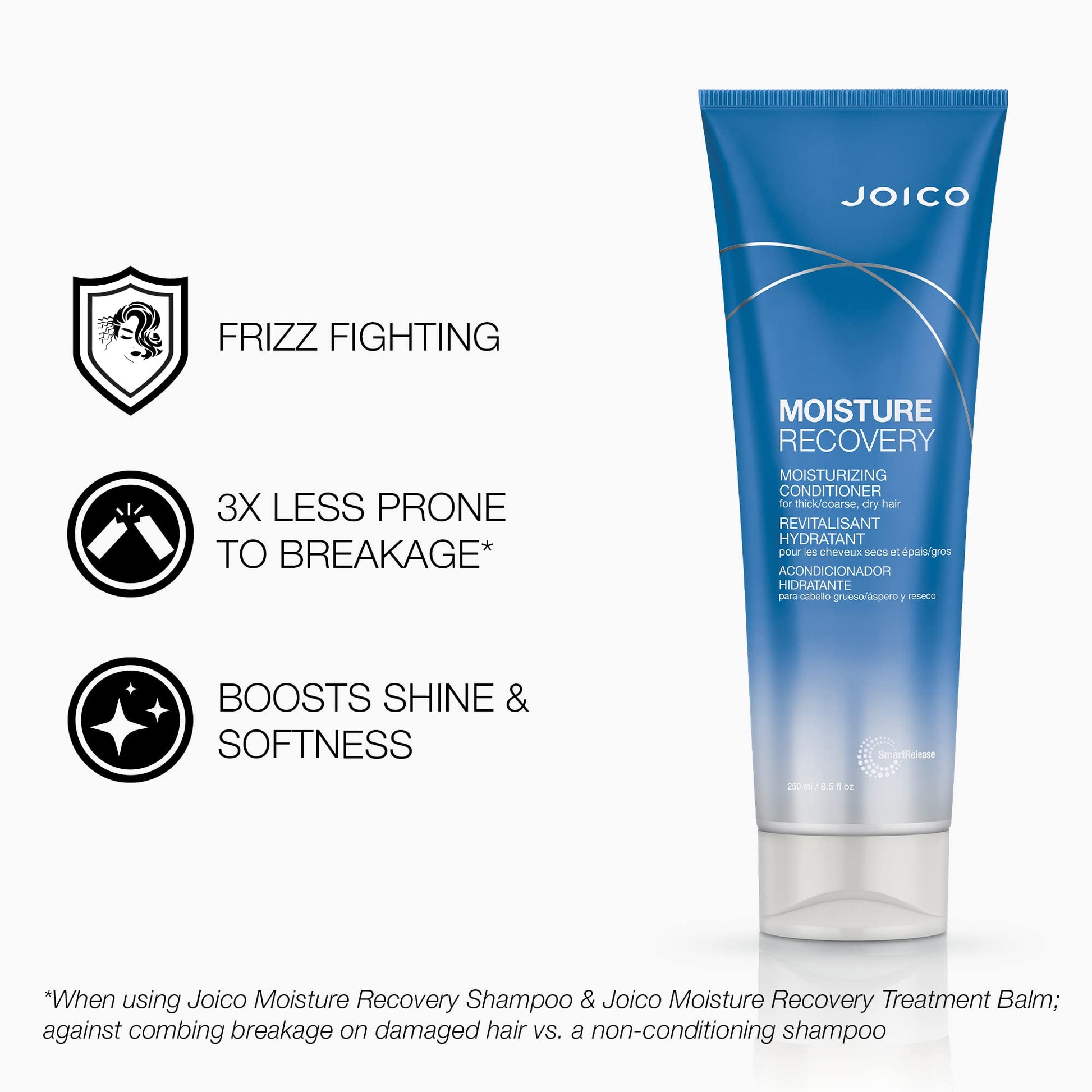 White Smoke Joico Moisture Recovery Moisturizing Shampoo & Conditioner Set | Replenish Loss Moisture | For Thick & Coarse & Dry Hair