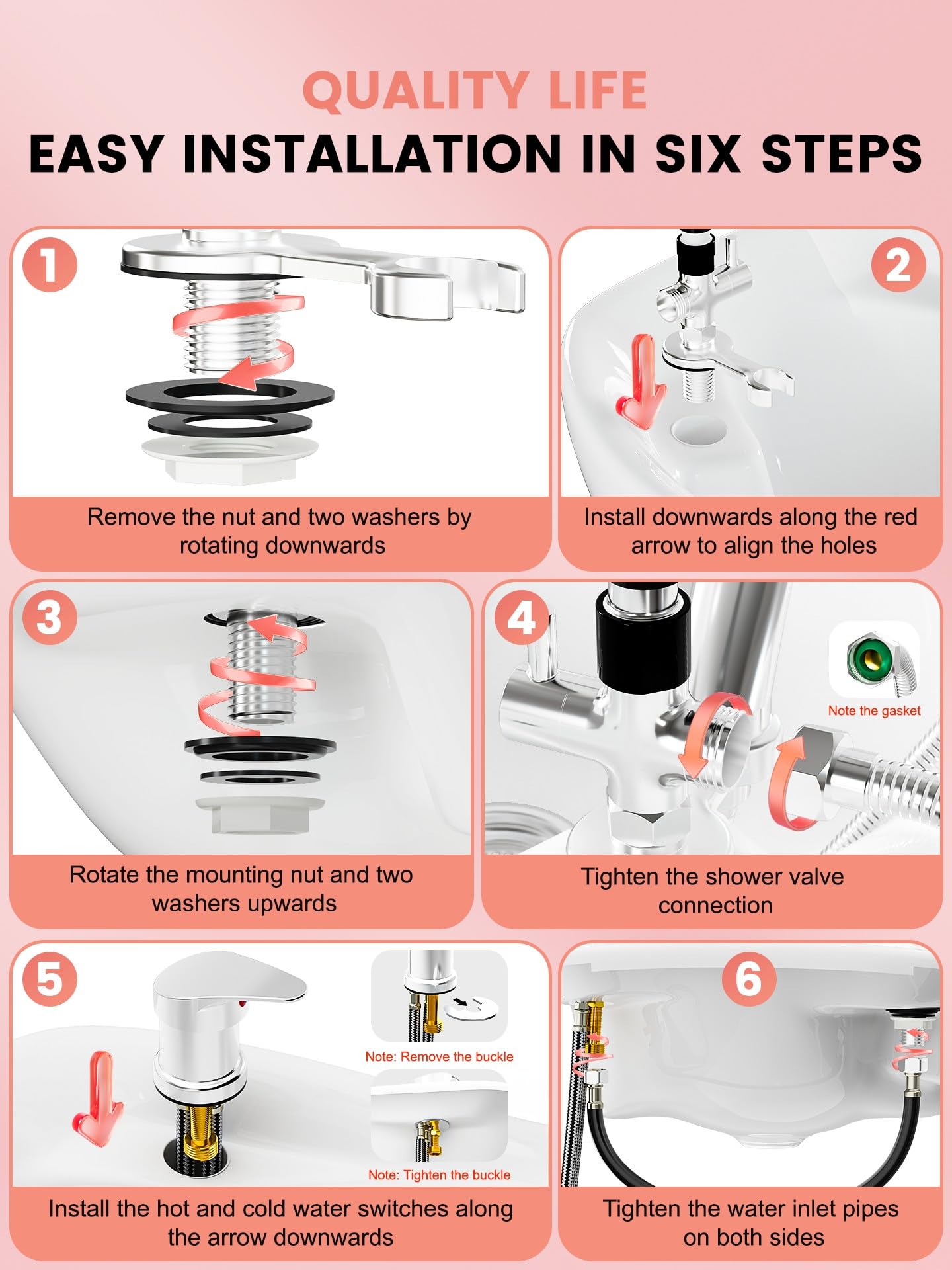 White Smoke Head Spa Tools - Professional Shampoo Bowl Waterfall Equipment, Easy-Install Sink Faucet Hose Attachment for Hair Salon, Home & Salon