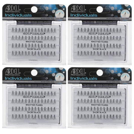 Dark Gray Ardell False Eyelashes Short Black, DIY Lash Clusters, Eyelash Extension Kit, 4 Pack