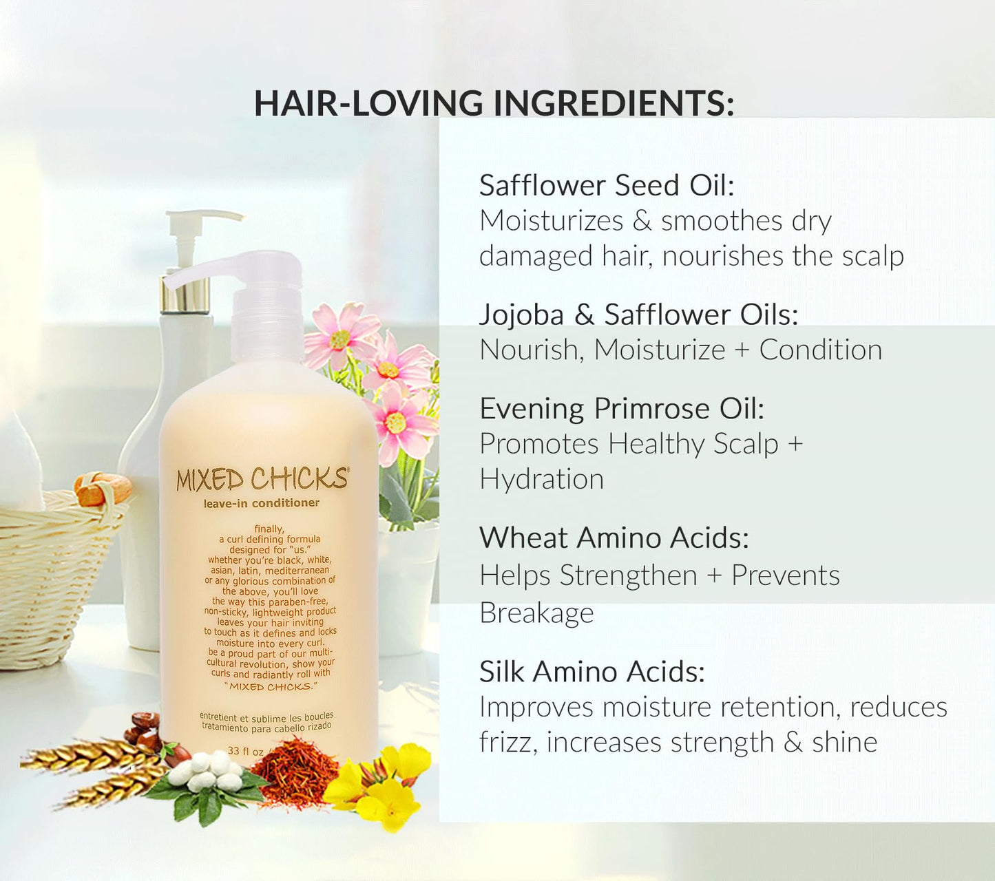 White Smoke Mixed Chicks Curl Defining & Frizz Eliminating Leave-In Conditioner, 33 fl.oz.