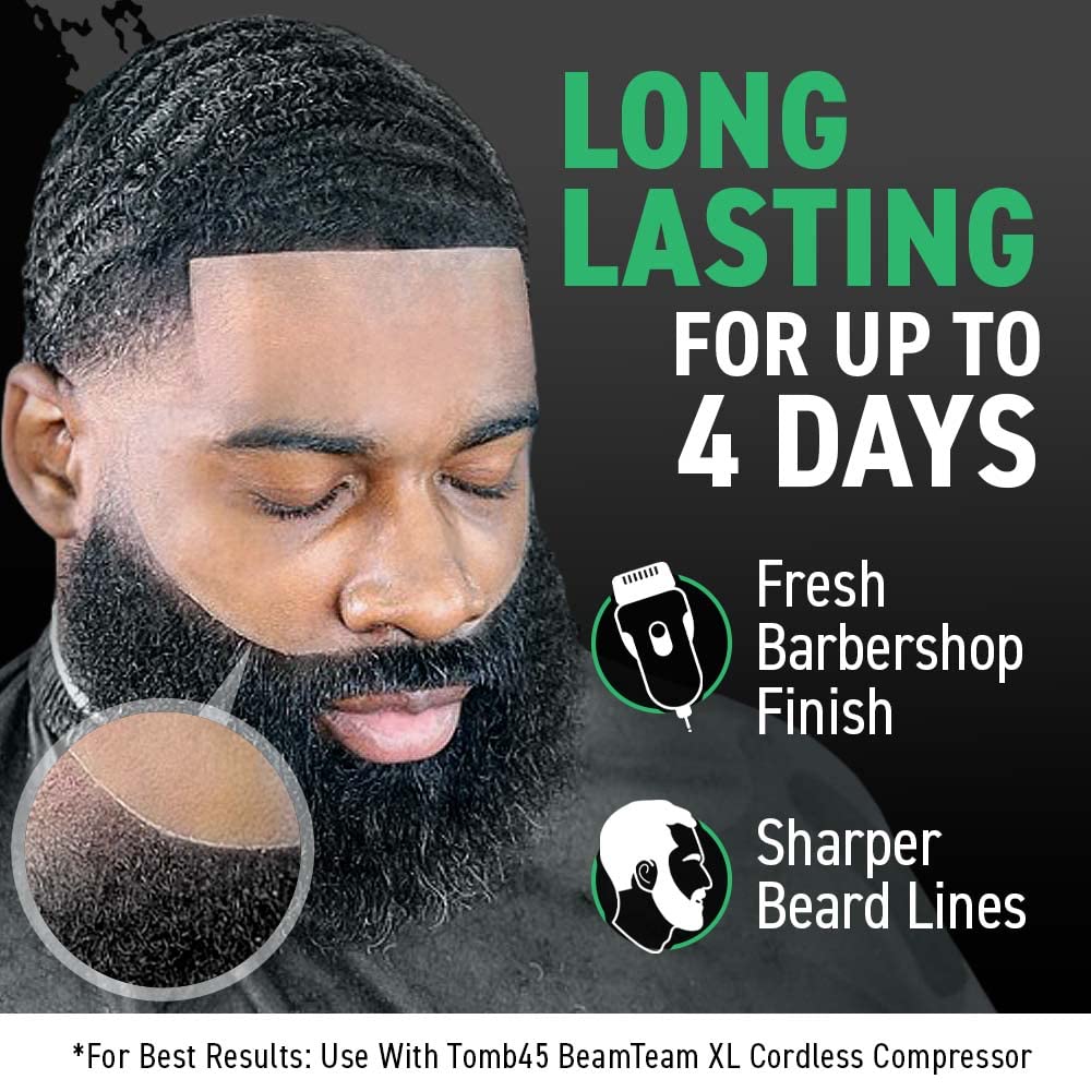 Dark Slate Gray Tomb 45 NO DRIP Enhancement Color (Onyx Black) | Hair Enhancer For Beard & Lineup | Water Resistant Hairline Filler Spray | Barber Beard Liner For Thicker & Fuller Hairstyling