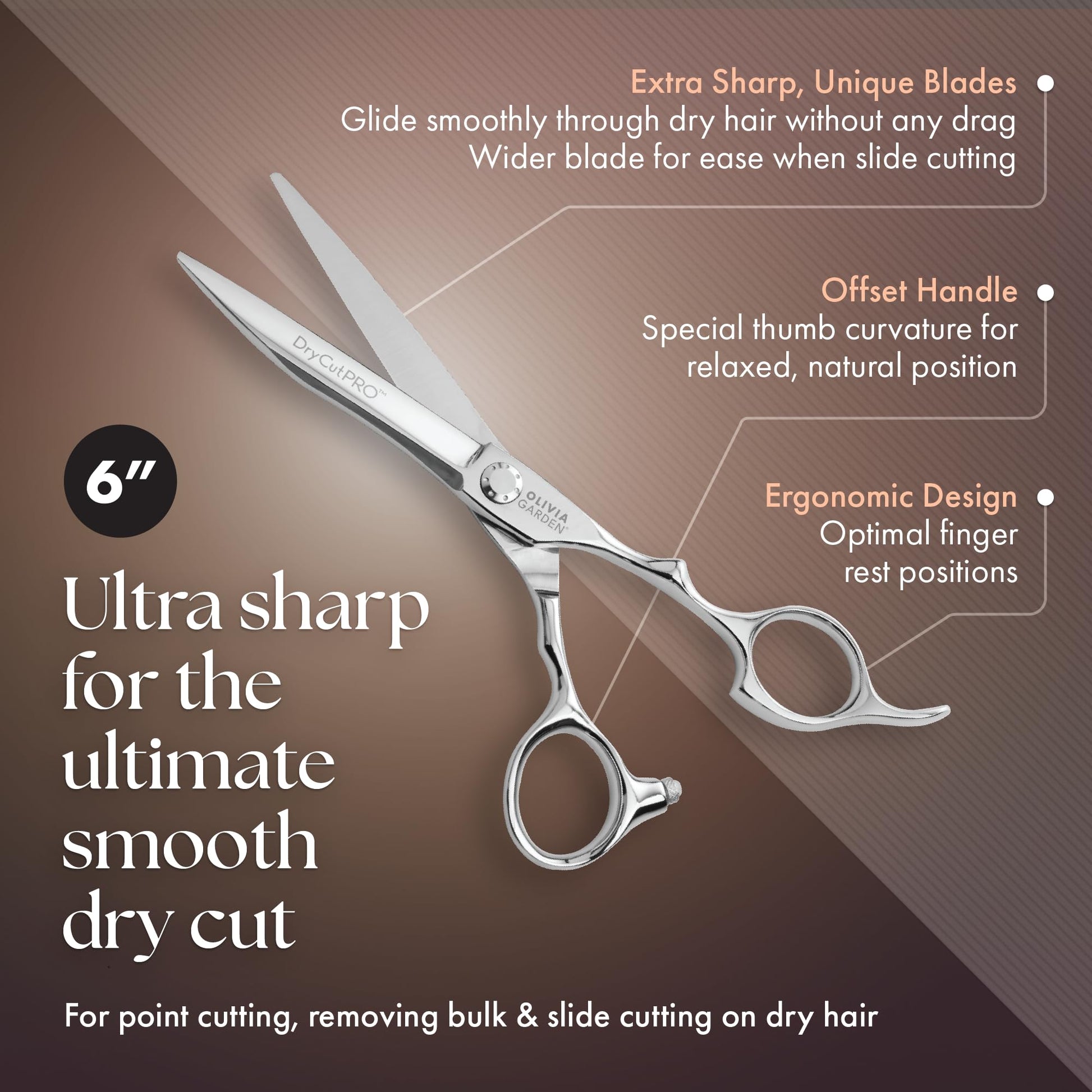 Dark Olive Green Olivia Garden DryCutPRO intro case 6" shear contains: DC-60, Sleek razor, oil pen, cleaning cloth & zipper case