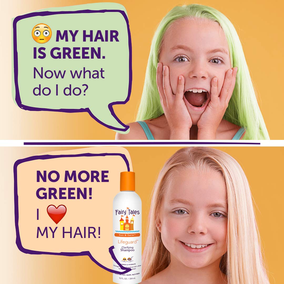 Peach Puff Fairy Tales Swim Shampoo 12oz and Conditioner 8oz for Kids | Made with Natural Ingredients in the USA | Chlorine Removal Swimmer Shampoo and Conditioner | No Parabens, Sulfates, or Synthetic Dyes
