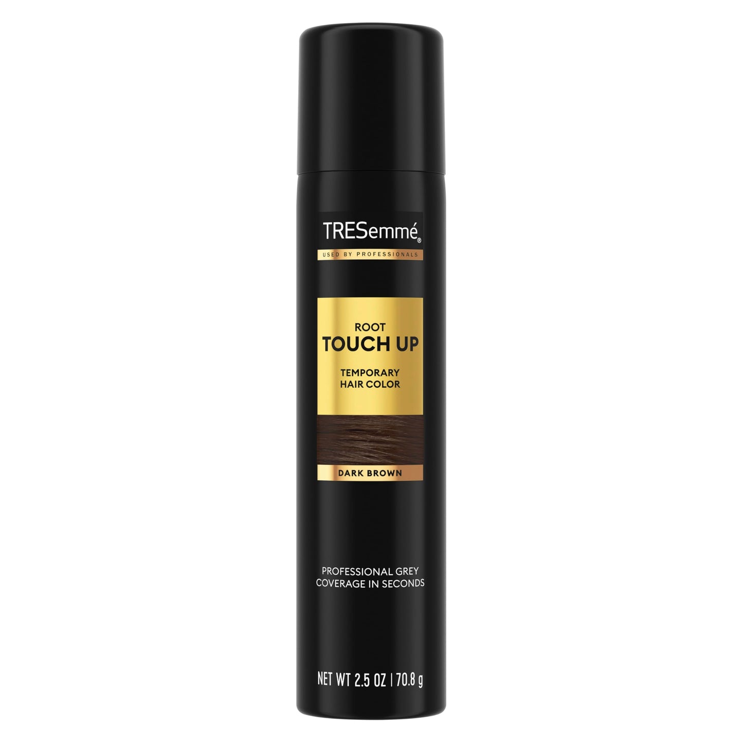 Black TRESemmé Temporary Hair Color Root Touch-Up Dark Brown Ammonia-free, Peroxide-free Root Cover Up Spray 2.5 Fl Oz