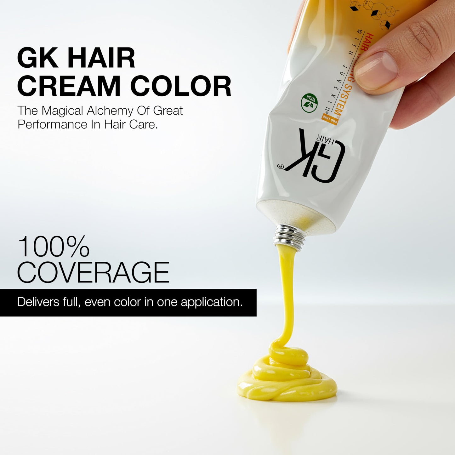 White Smoke GK HAIR Color Cream 10.0 Lightest Platinum Blonde – 100% Grey Coverage | Semi, Demi or Permanent Results | 8–10 Vol Semi | 20-30-40 Vol Permanent – Salon Quality Hair Dye – For Women & Men 3.4 Oz