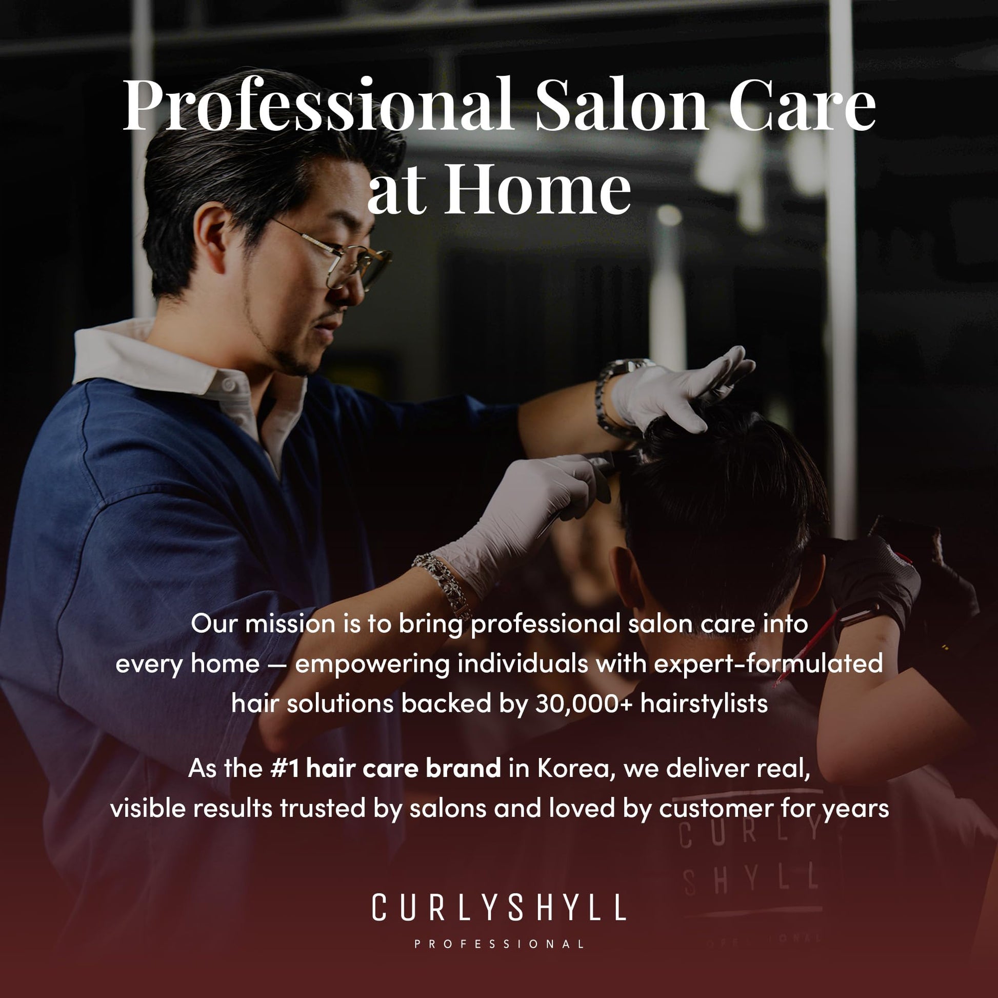 Black CURLYSHYLL After Salon Care Repair Hair Ampoule | Lightweight Serum Care for Daily Damaged Hair Repair | Seaweed & Opuntia Extracts | Leave-in Moisture Serum | 100ml