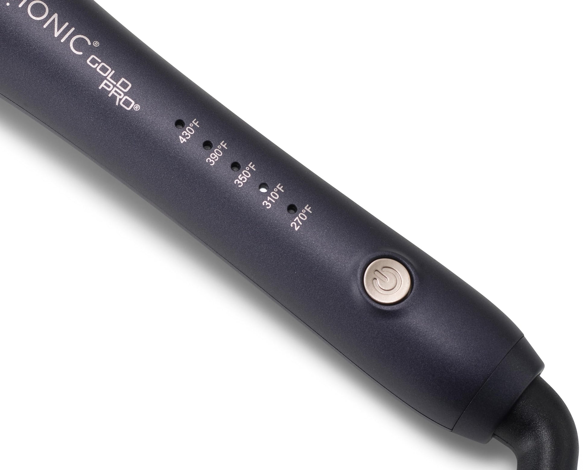 White Smoke Bio Ionic GoldPro 1.25" Curling Iron, Blue, Moisturising Heat & 24K Gold MX, New & Improved 12% Longer Barrel Ceramic Curling Iron, Adjustable Heat, Versatile Hair Styling Wand for Long-Lasting Curls