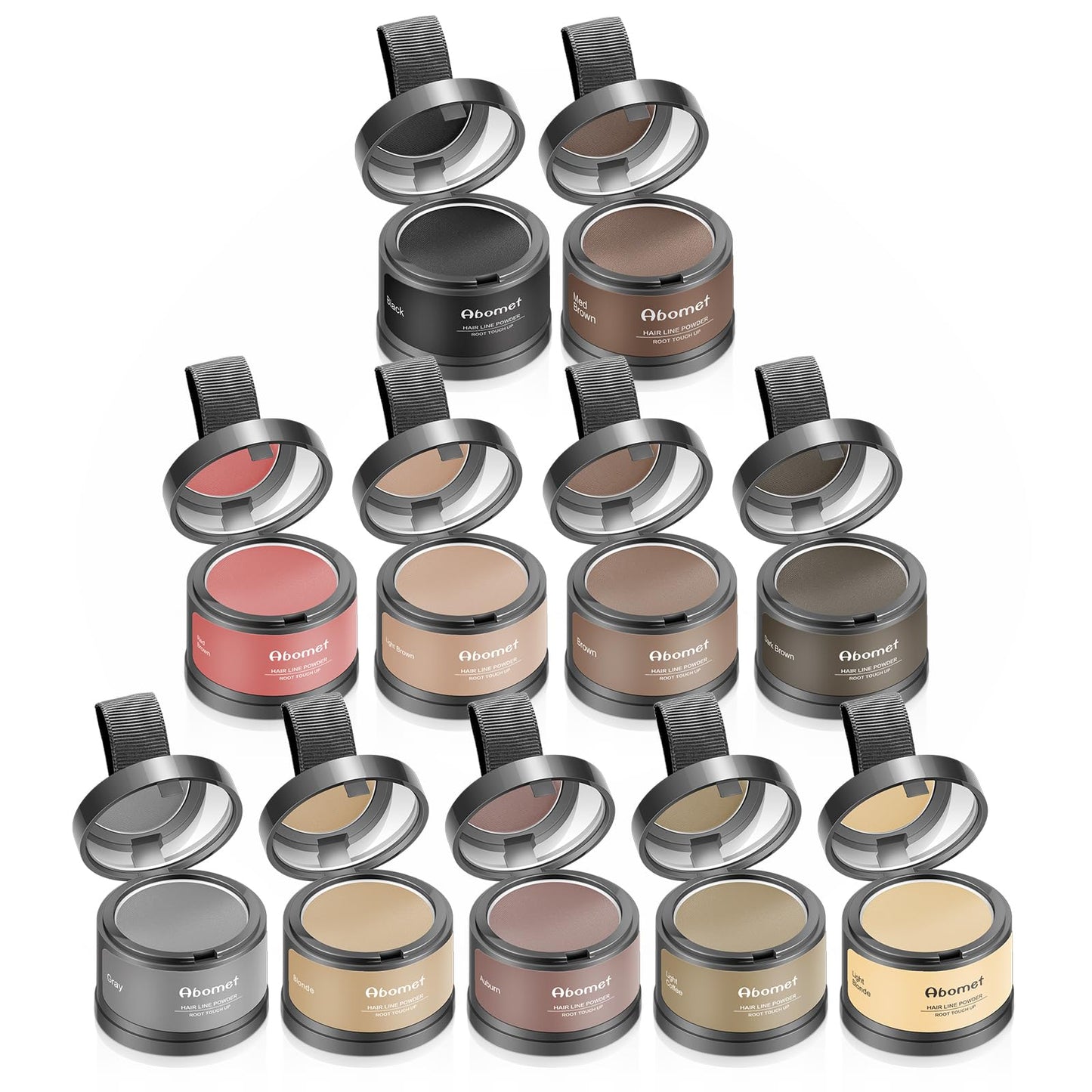 White Smoke Root Touch Up Instantly Gray Coverage Hairline Powder, Conceal Hair Loss and Thinning For Women Men, Hair Fibers (Black)