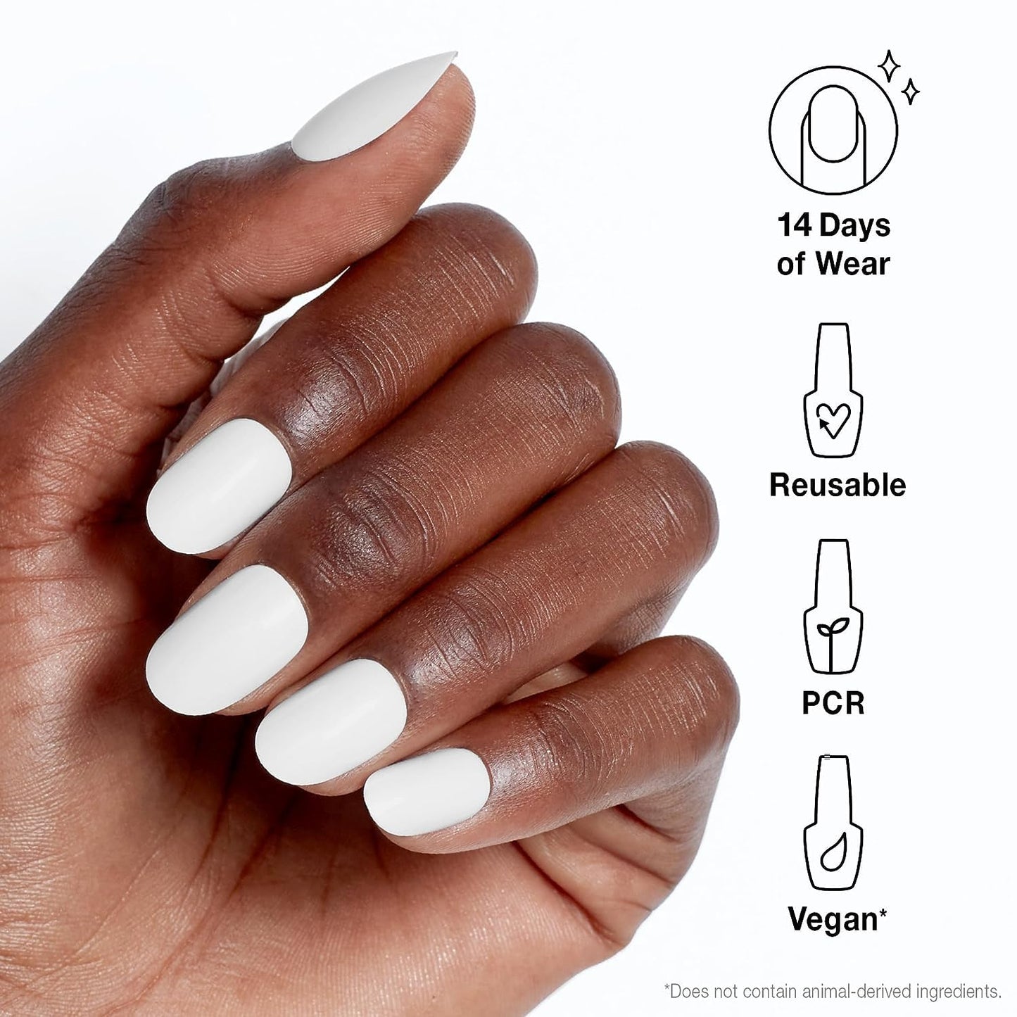 White Smoke Bundle of OPI xPress/On Press On Nails, With Nail Glue, Short White Nails, Funny Bunny + OPI Nail Envy, Nail Strengthening Treatment, Stronger Nails in 1 Week, Vegan Formula, 0.5 fl oz