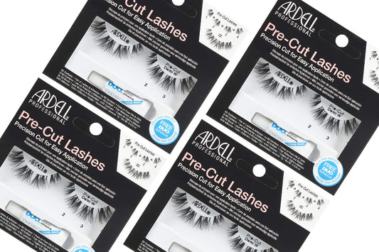 White Smoke Ardell Pre-Cut False Lashes - Demi Wispies, Natural-Looking Strip Lashes, Includes Duo Adhesive, 4 Pack