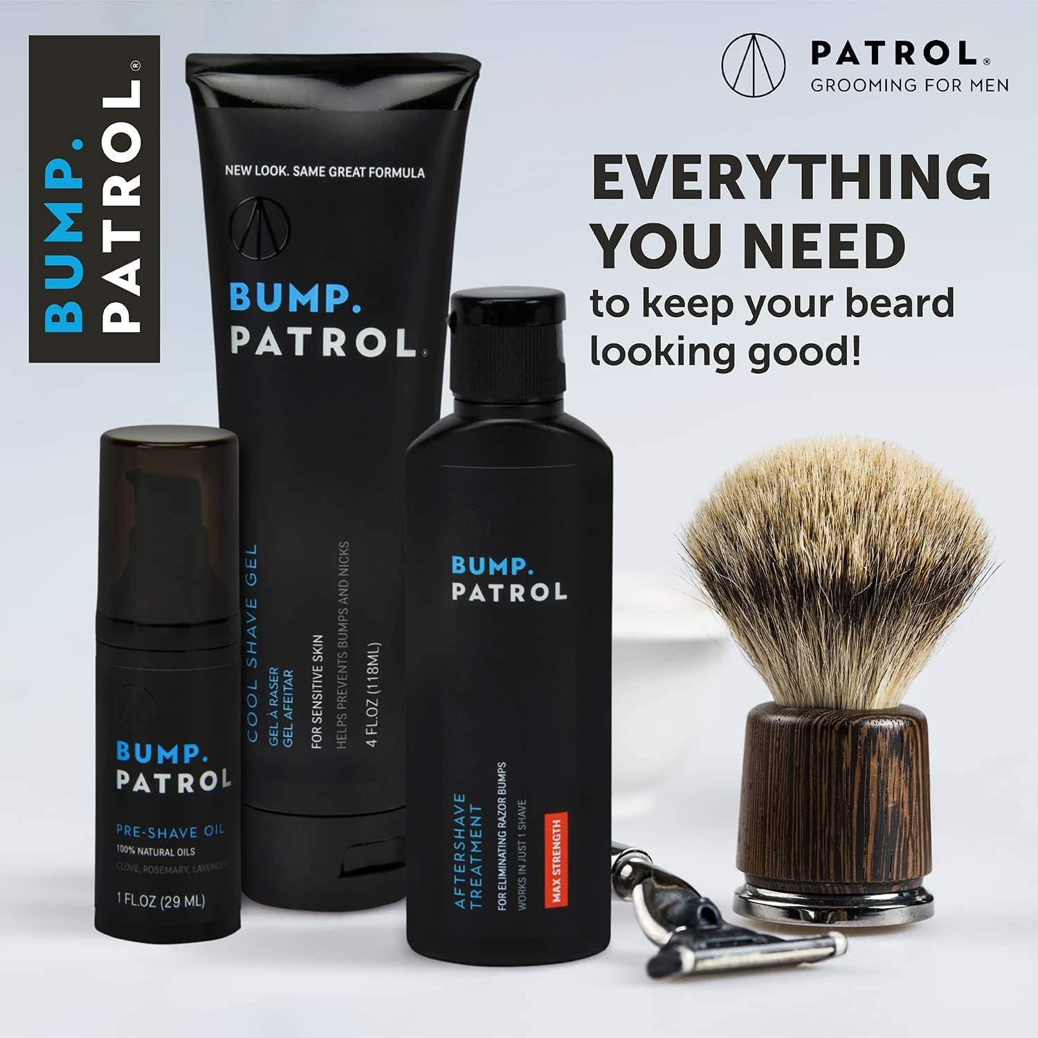 Black Bump Patrol Sensitive Strength Aftershave Treatment Serum – Razor Bump Stopper and Ingrown Hair Treatment for Men and Women, Alcohol Free Ingrown Hair Serum for Sensitive Skin 2 oz (Pack of 1)