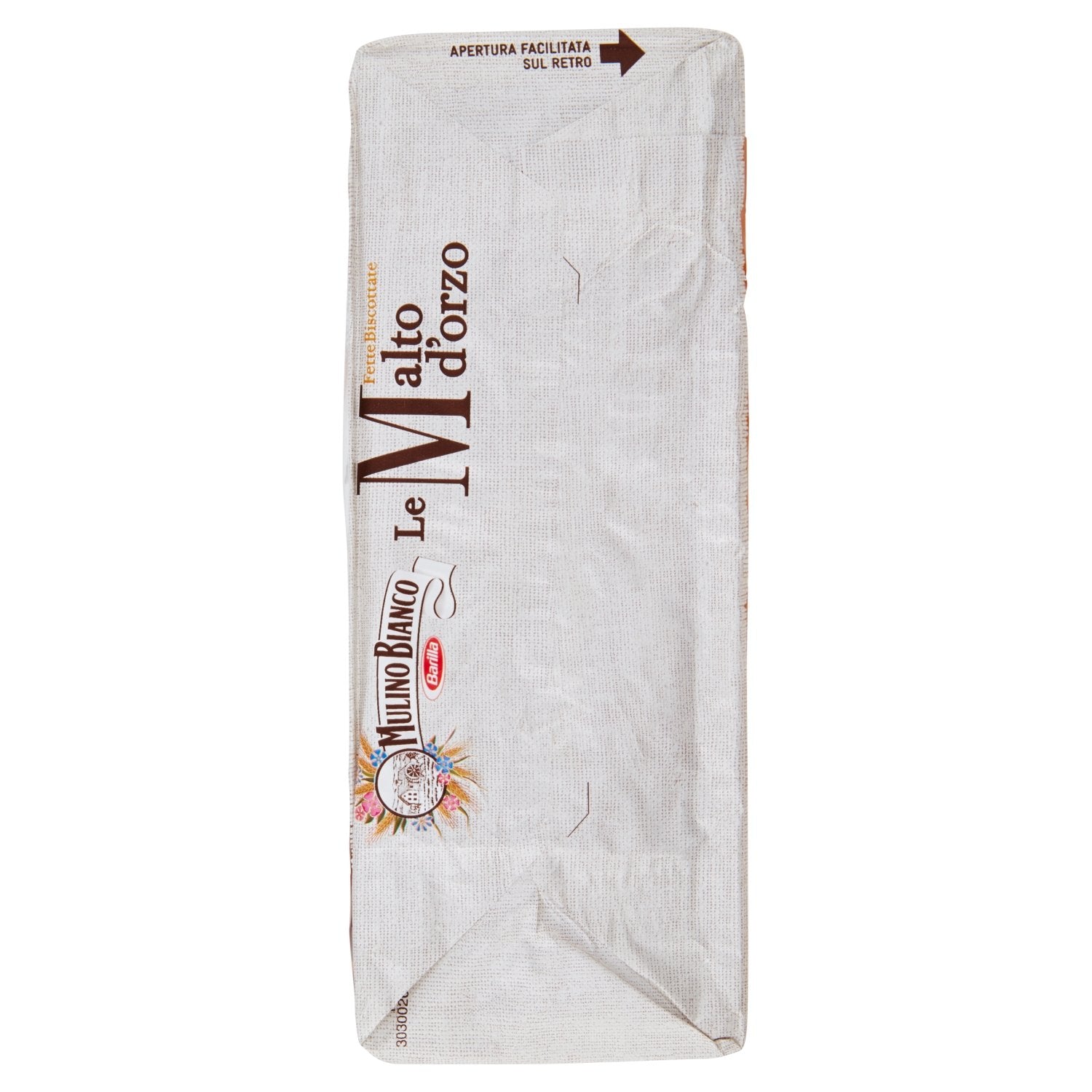 Light Gray Mulino Bianco: " Le Malto d'orzo " Fette Biscottate 32 count - Rusks Malt Barley. Italian Toast - 11.11 Oz (315g) Pack of 2