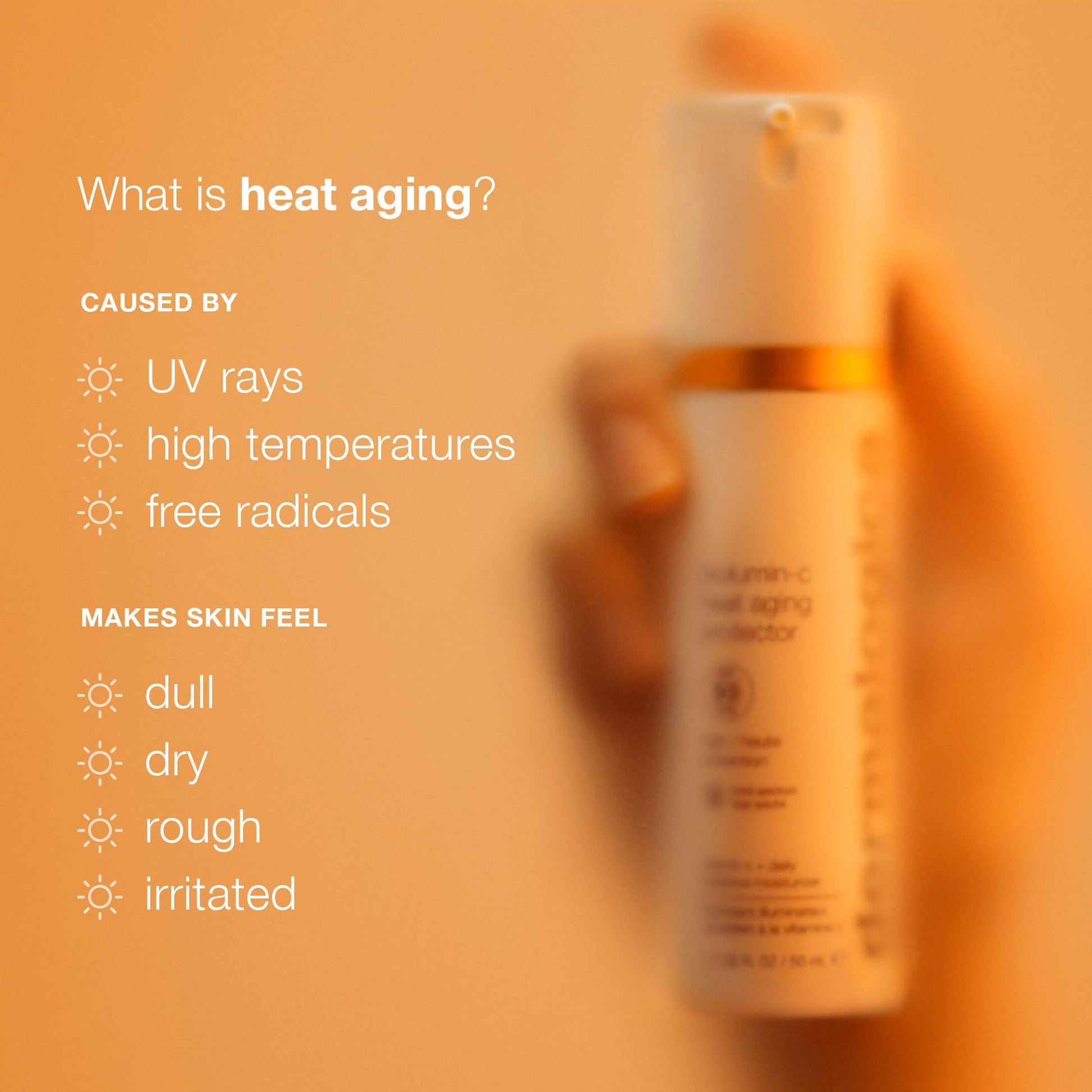 Sandy Brown Dermalogica Biolumin-C Heat Aging Protector SPF 50, Daily Face Moisturizer with Sunscreen - Defend Signs of Skin Aging, 1.7 fl oz