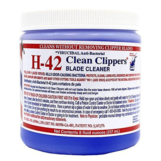 White Smoke H-42 Clean Clippers Blade Cleaner Virucidal Anti-bacterial 8oz by H-42