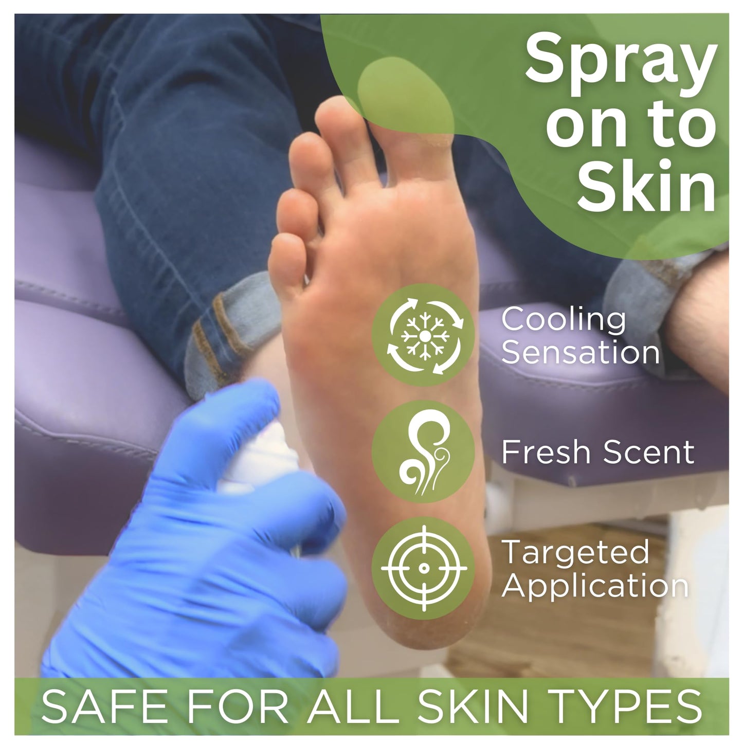 Dark Slate Gray FOOTLOGIX Foot Deodorant Spray, 4.23 Fl Oz