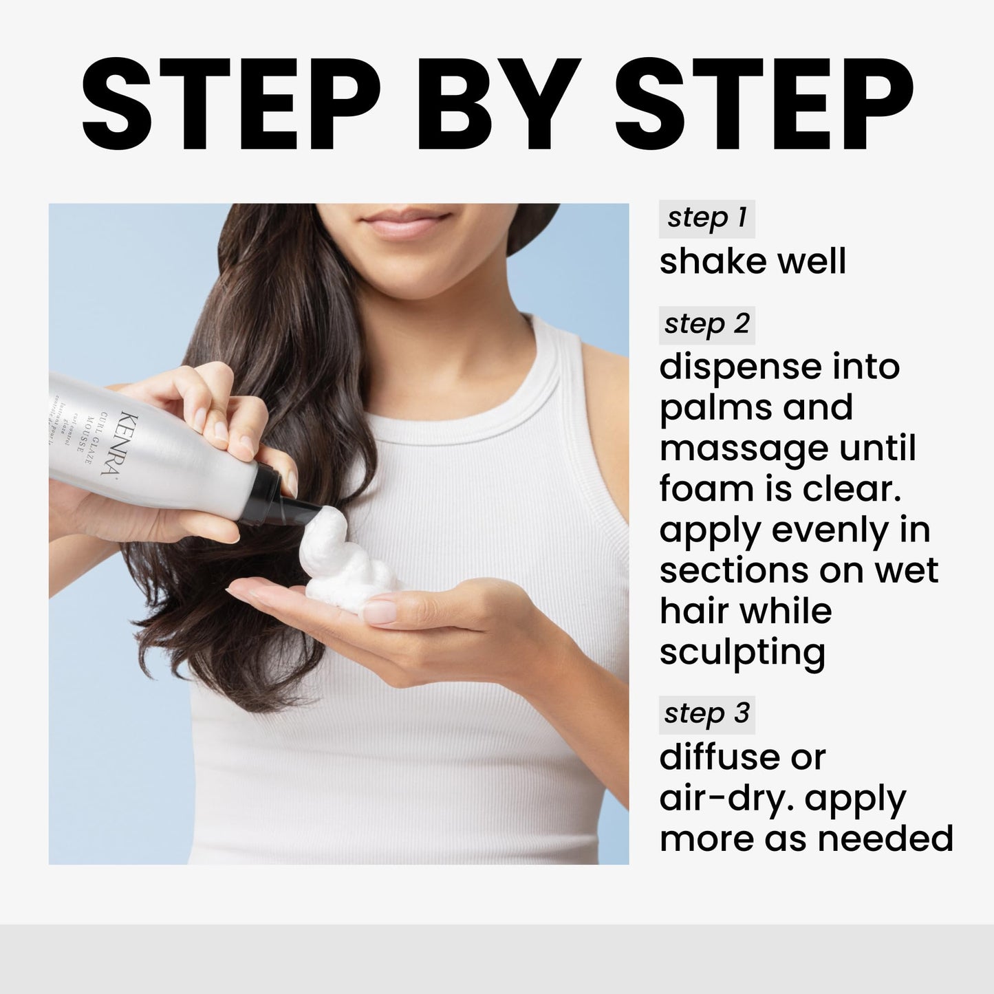 White Smoke Kenra Professional Curl Glaze Mousse 13 | Curl Control Glaze | Provides Frizz Control & Humidity Resistance | All Hair Types