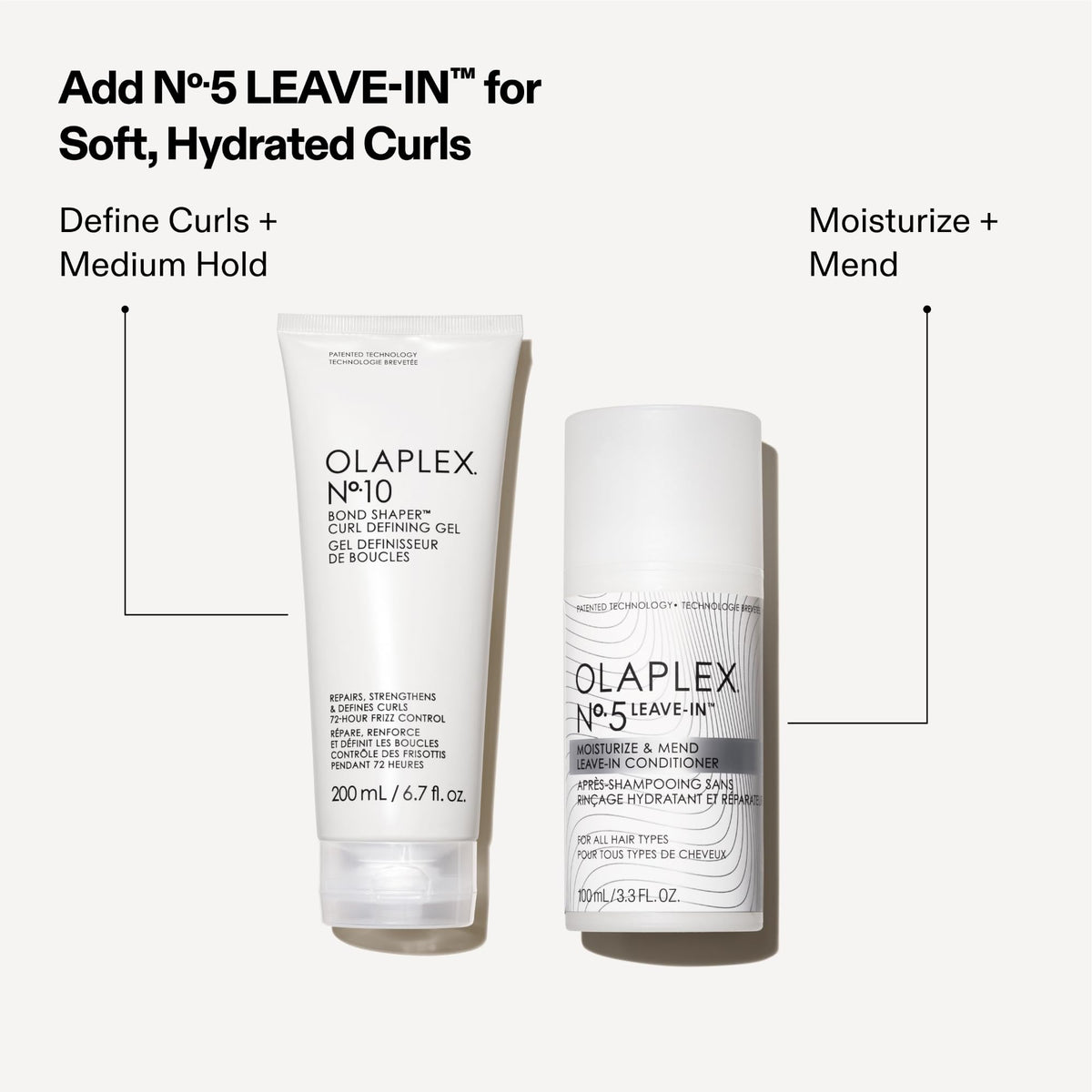 White Smoke Olaplex Nº.10 Bond Shaper™ Curl Defining Gel: Frizz Smoothing Curl Gel | Hydrates, Detangles & Defines Curls | All Day Hold No Residue | For Coily, Curly, and Wavy, 200 mL/Fl Oz