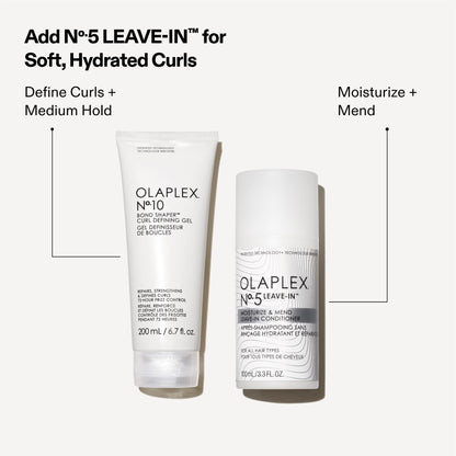White Smoke Olaplex Nº.10 Bond Shaper™ Curl Defining Gel: Frizz Smoothing Curl Gel | Hydrates, Detangles & Defines Curls | All Day Hold No Residue | For Coily, Curly, and Wavy, 200 mL/Fl Oz