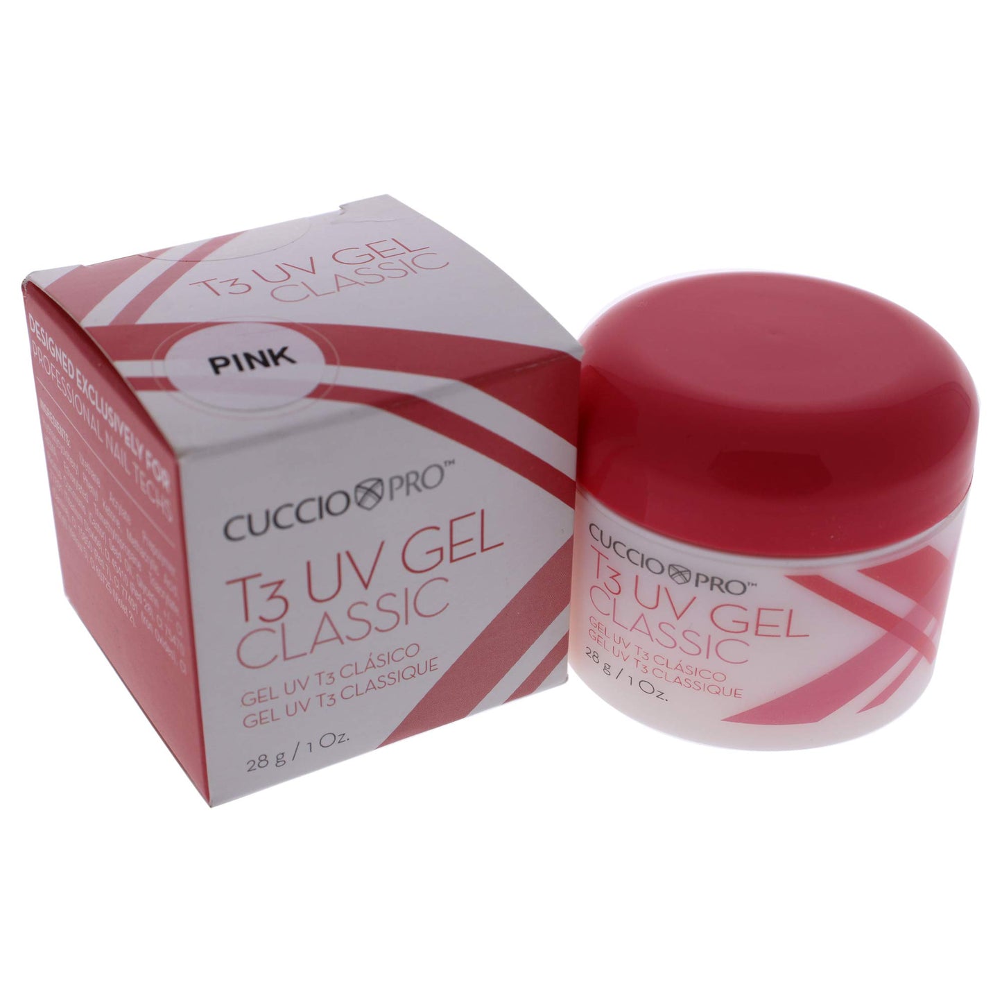 White Smoke Cuccio Pro T3 UV Gel Classic - Easy Application - Strength And Durability - High Shine And Odor Free - Maintains Natural Nail Thickness - Optimal For Short Nail Beds - Pink - 1 Oz Nail Gel