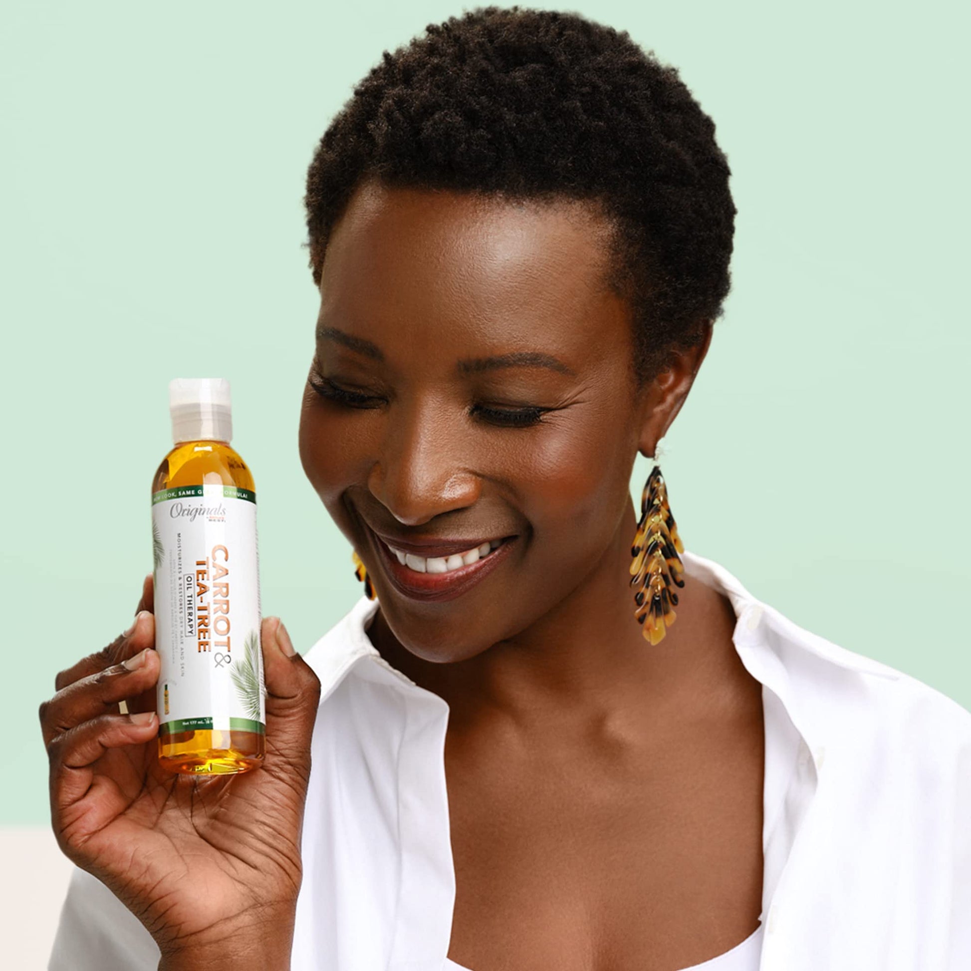 Light Gray Originals by Africa's Best Carrot Tea Tree Oil Therapy, For Body, Hair and Scalp, Natural Organic Oils Repair, Restores Stimulates, Revitalizes &, Rejuvenates, 6 oz