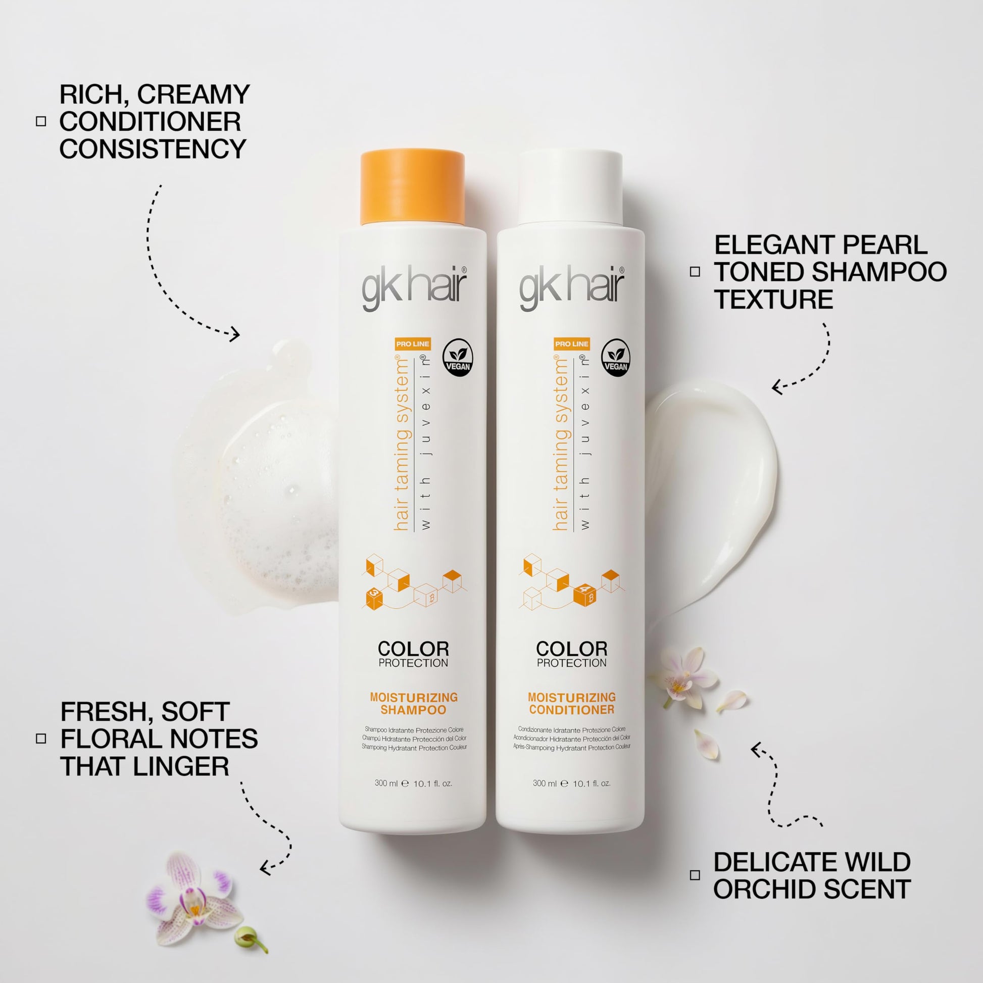 Lavender GK HAIR Moisturizing Color Protection Shampoo & Conditioner Set 10.1 Oz – Hydrating Repair for Dry, Coarse & Color Treated Hair – Strengthening Protein Formula with Natural Oils & Plant Extracts