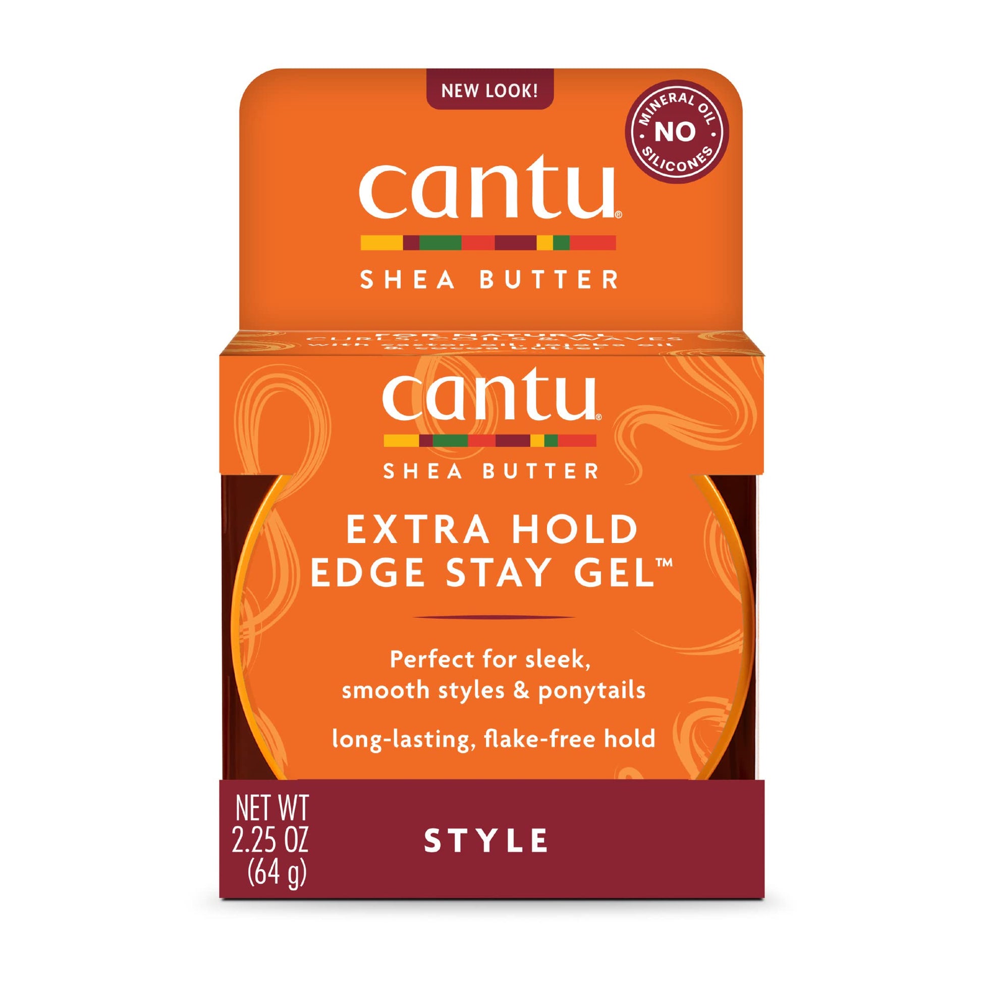 Chocolate Cantu Extra Hold Edge Stay Gel with Shea Butter, 2.25 oz (Packaging May Vary)
