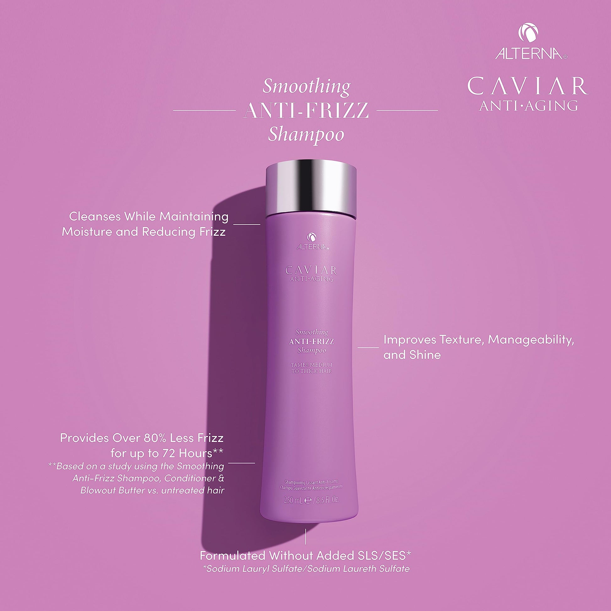 Orchid CAVIAR Anti-Aging Smoothing Anti-Frizz Shampoo 33.8 Fl Oz| For Medium, Thick Hair | Smooths Hair, Tames Frizz | Sulfate Free
