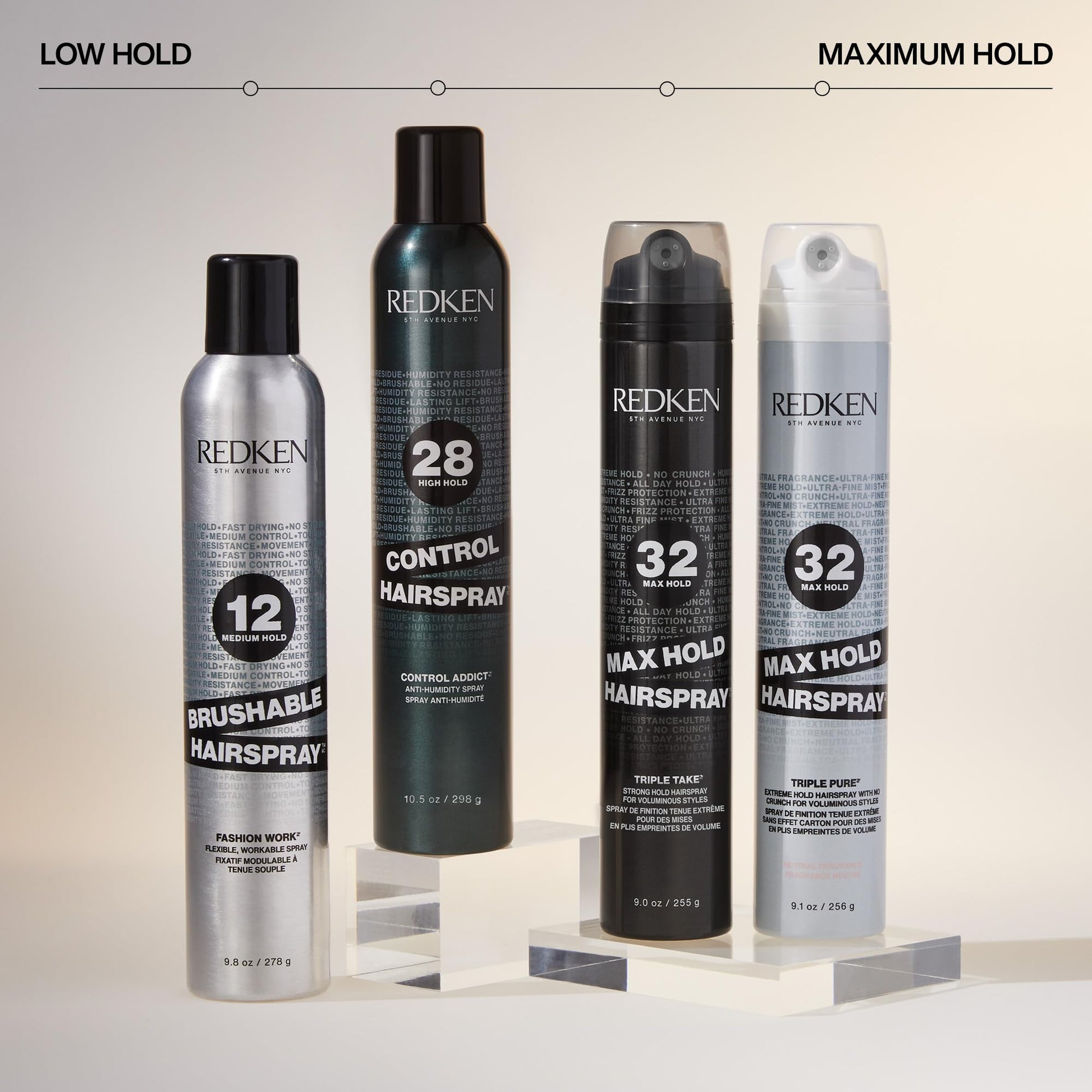 Antique White Redken Max Hold Hairspray 32 | Extreme Maximum High Hold Hairspray | Long-Lasting Lift & Body | All-Day Style Control | Dry Finish | 24 Hour Humidity Resistance | | For All Hair Types | 9 Oz